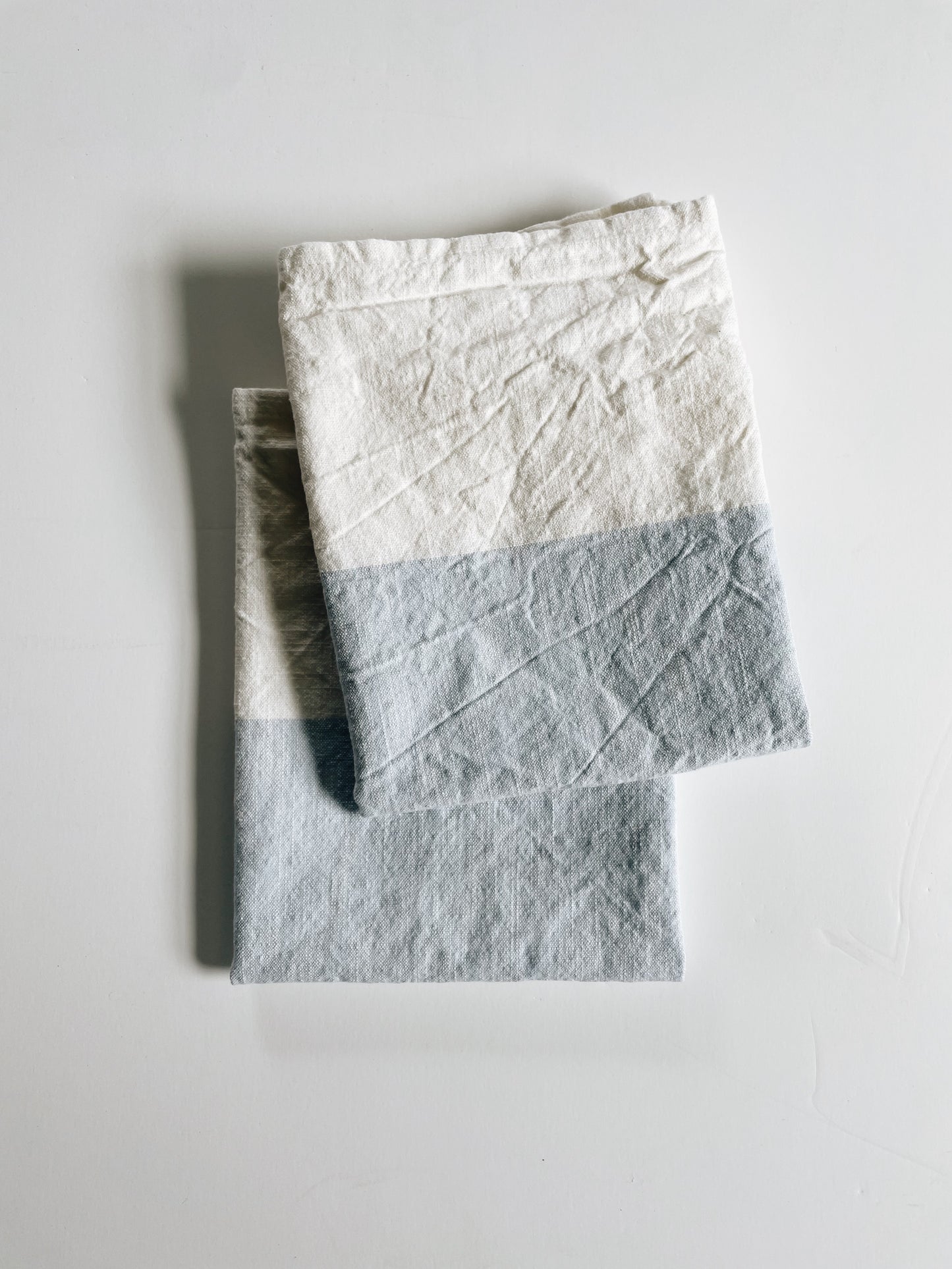 Pale Sea Blue + White (French) | Handloom Kitchen Tea Towel