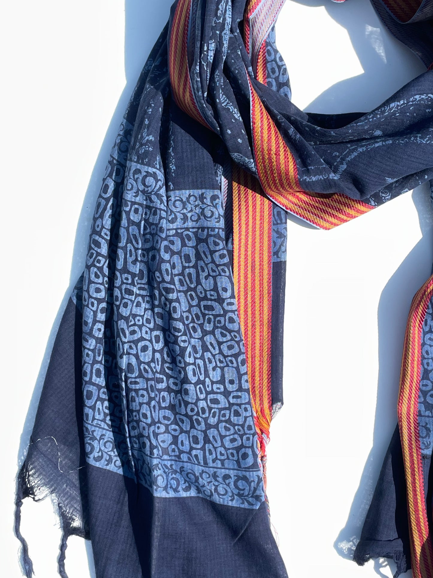 Aashtha Indigo Organic cotton shawl