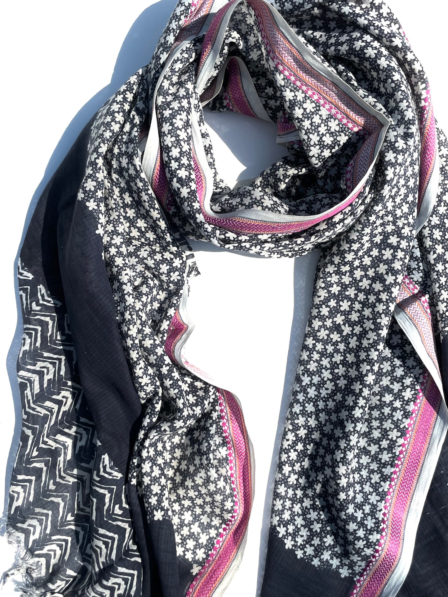 Anchal Indigo Organic cotton shawl