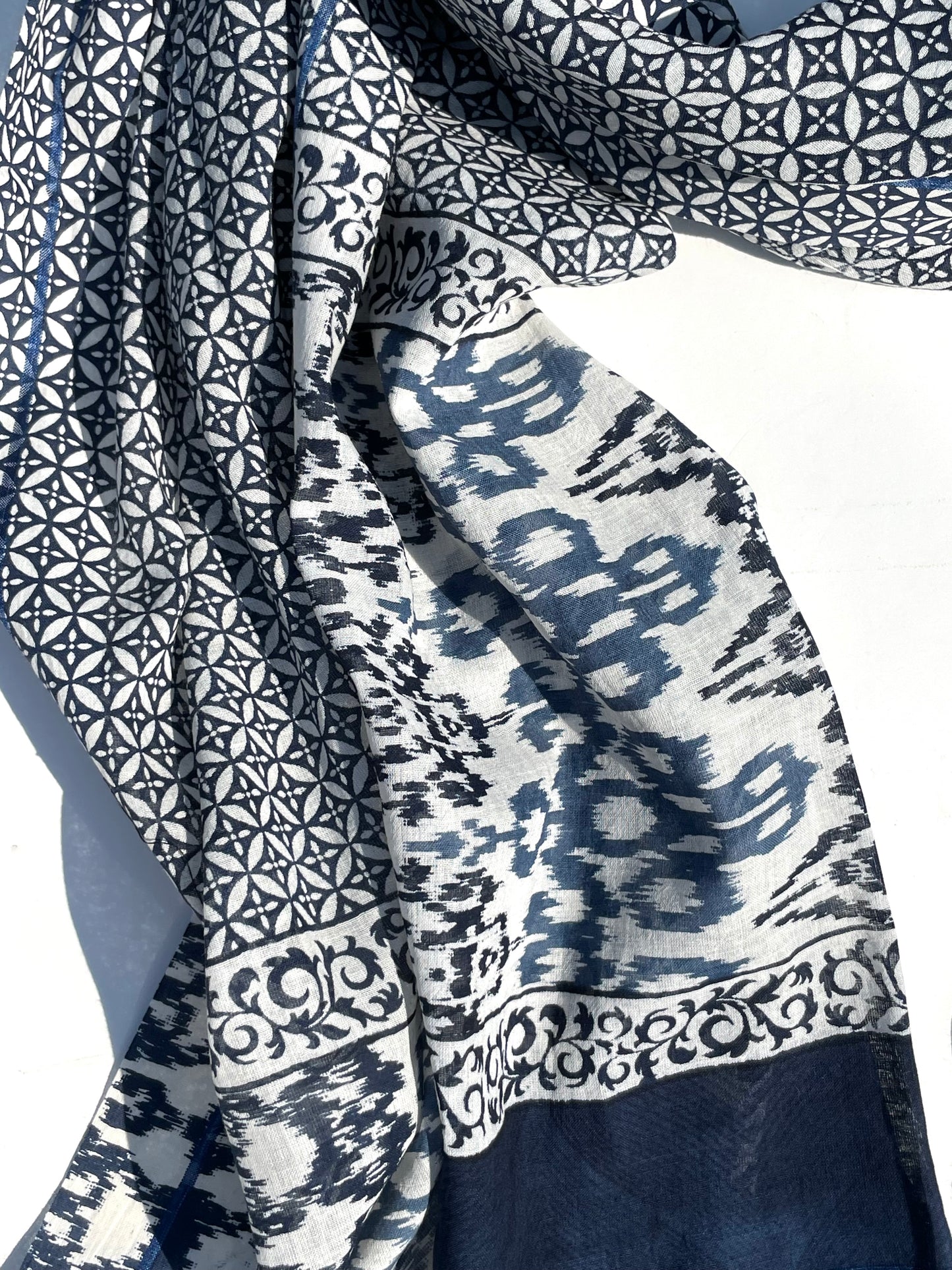 Chandani Indigo Organic cotton shawl