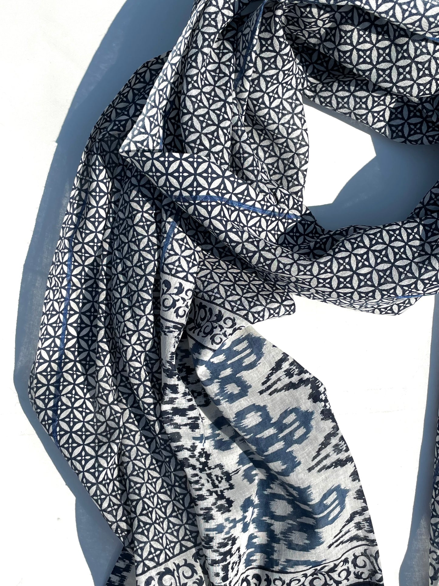 Chandani Indigo Organic cotton shawl