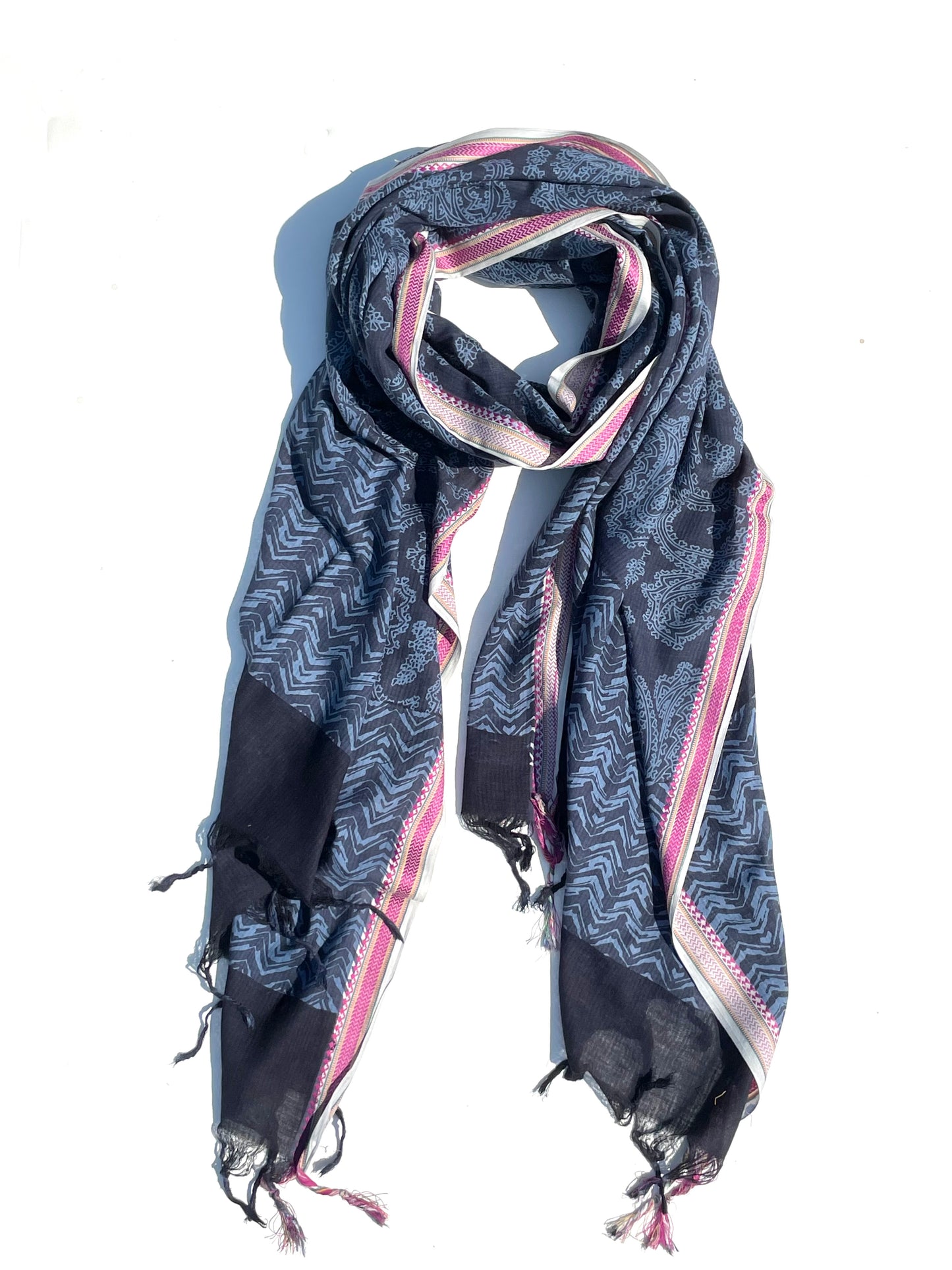 Charu Indigo Organic cotton shawl