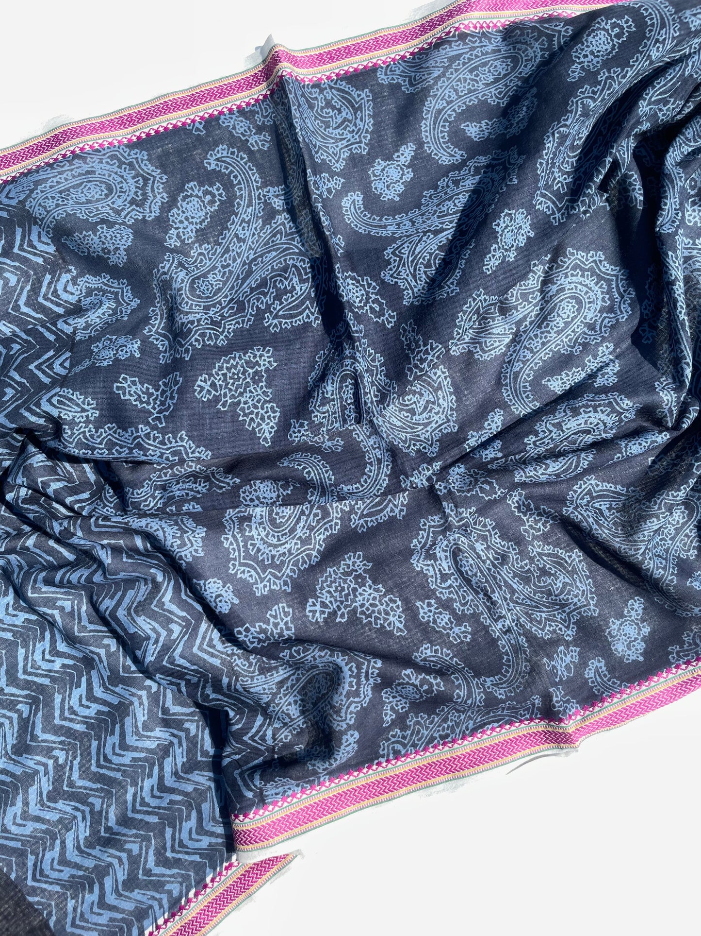 Charu Indigo Organic cotton shawl