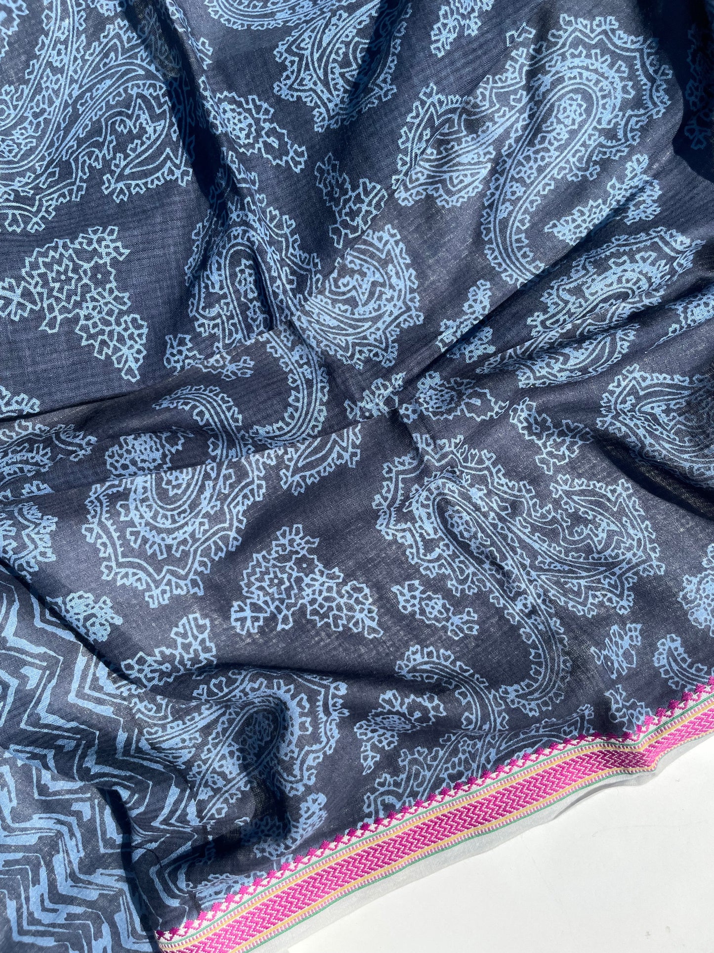 Charu Indigo Organic cotton shawl