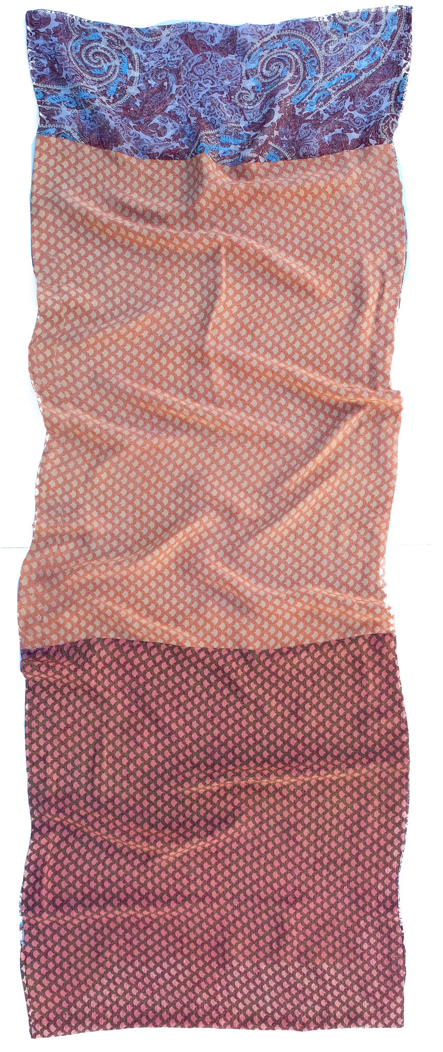 Amaya double layered silk stole - Parekh Bugbee