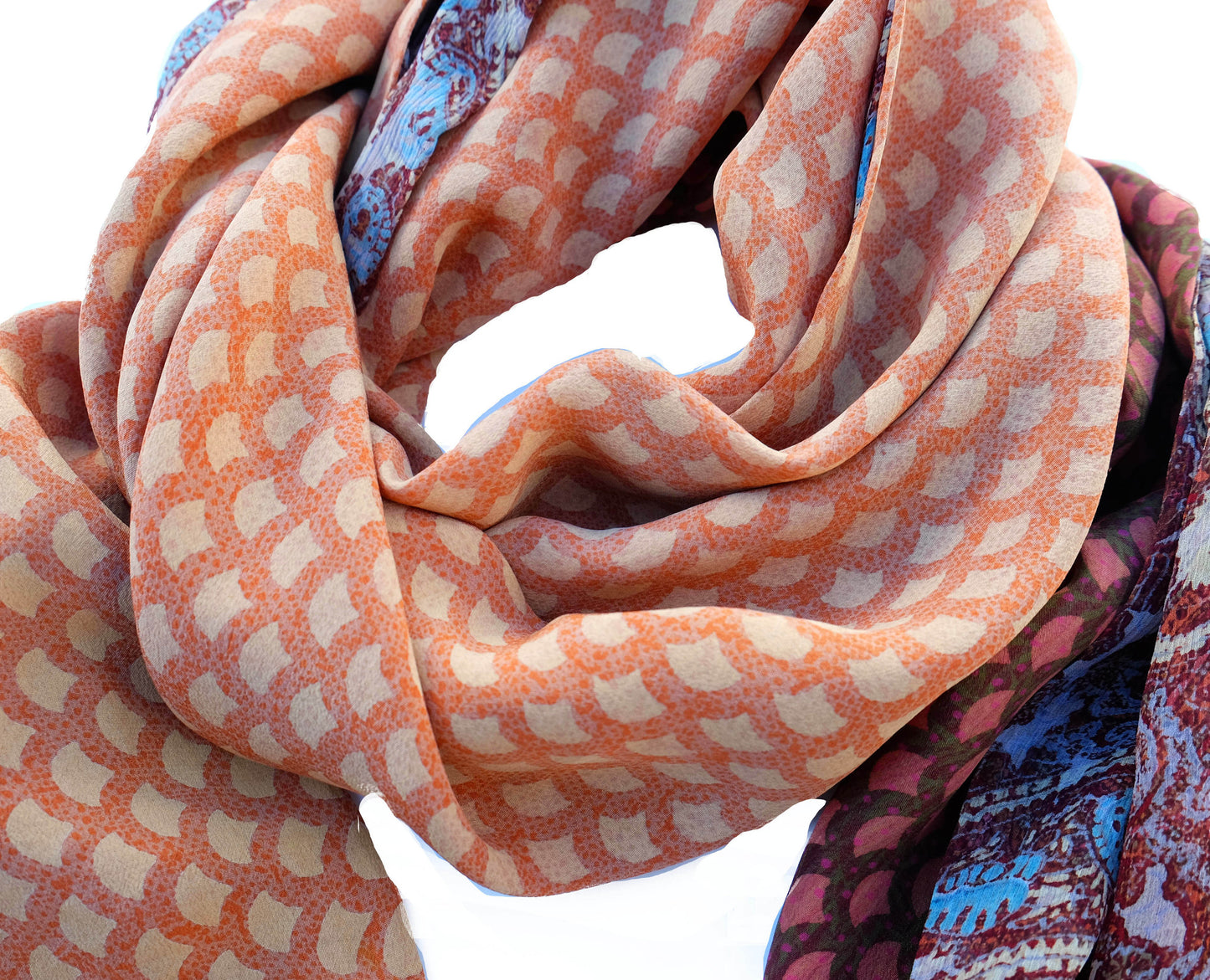 Amaya double layered silk stole - Parekh Bugbee