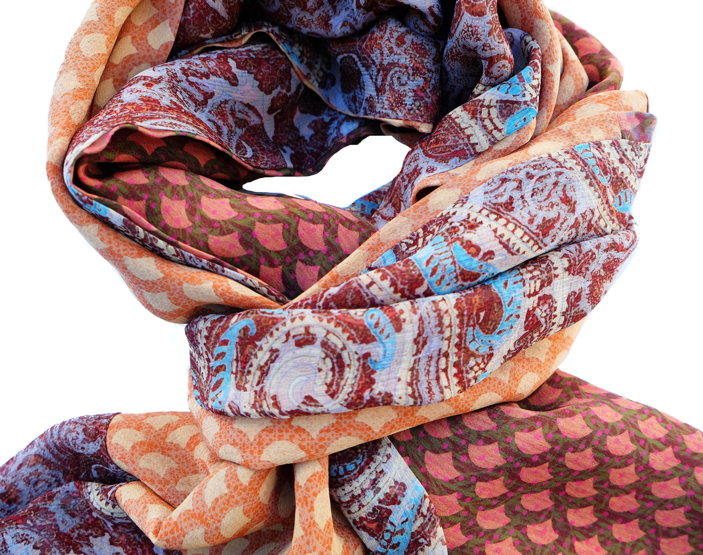 Amaya double layered silk stole - Parekh Bugbee