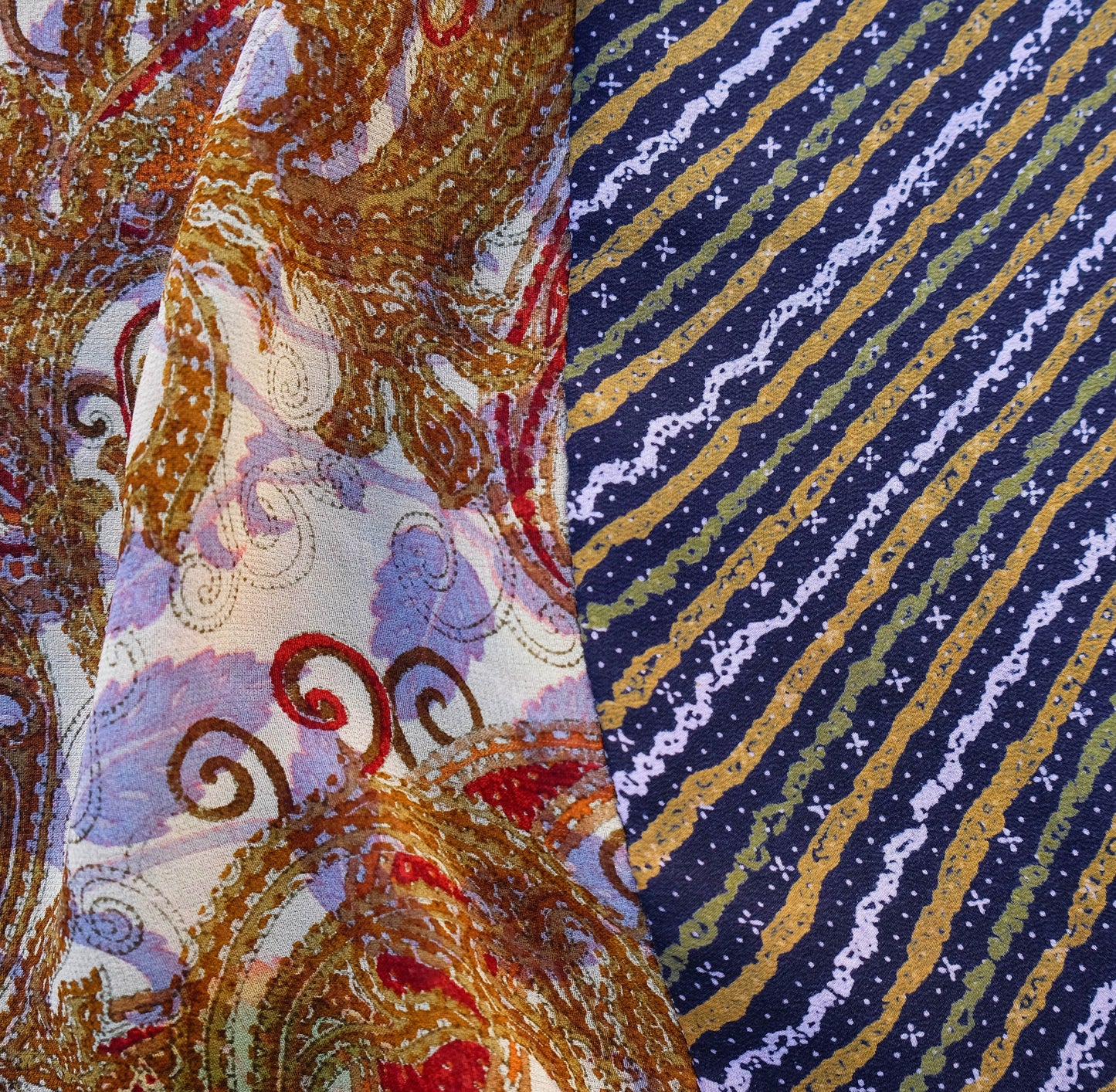 Amaya double layered silk stole - Parekh Bugbee