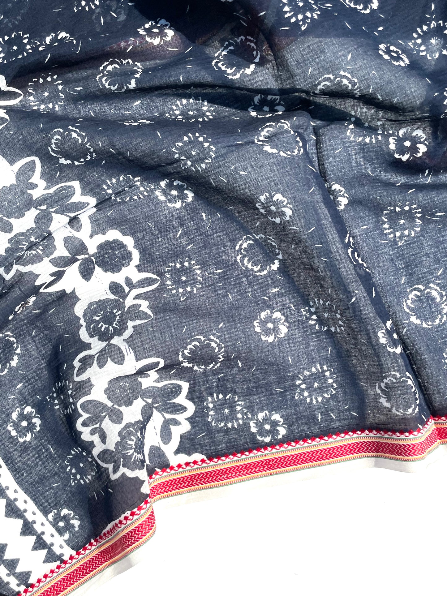 Leher Indigo Organic cotton shawl