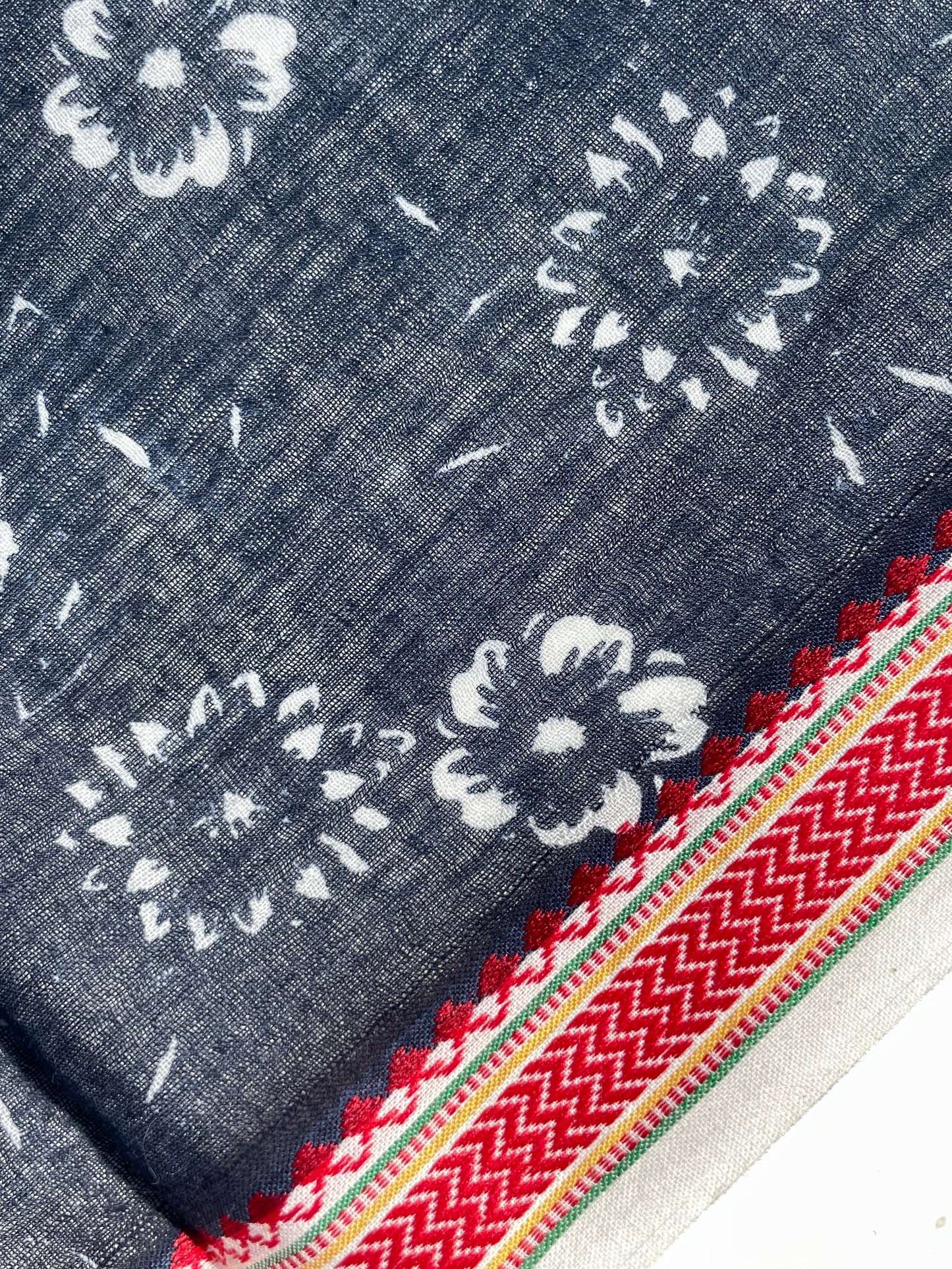 Leher Indigo Organic cotton shawl
