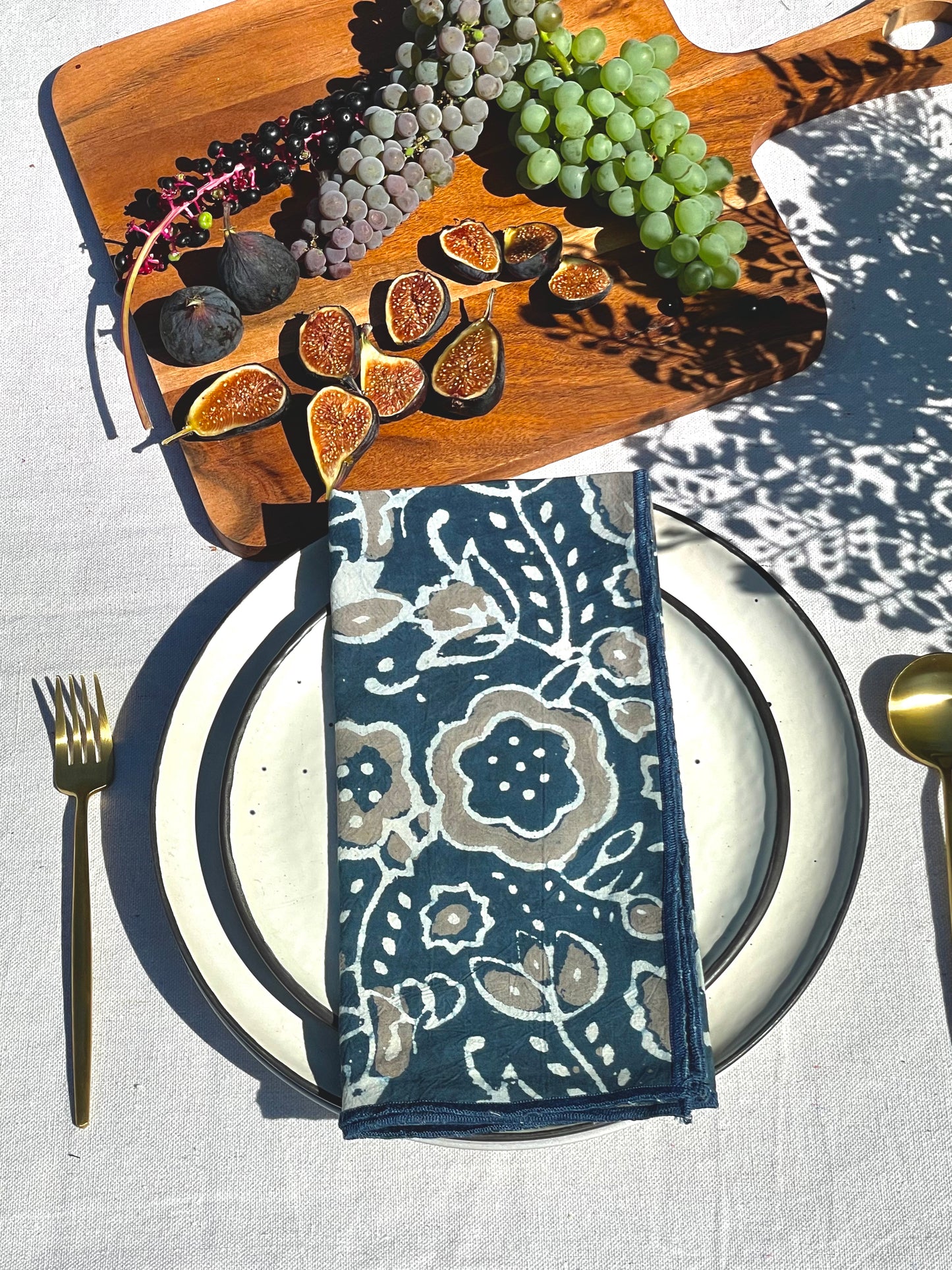 Earth Natural Indigo Dinner Napkin Set