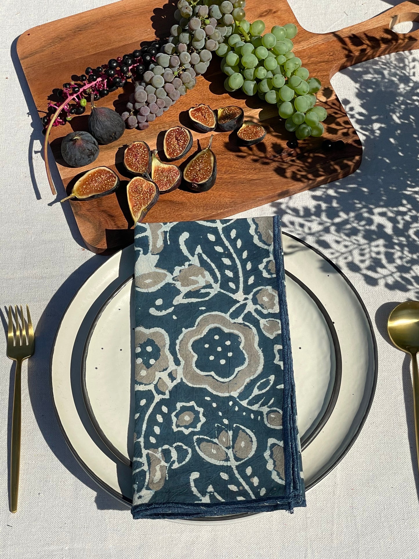 Earth Natural Indigo Dinner Napkin Set