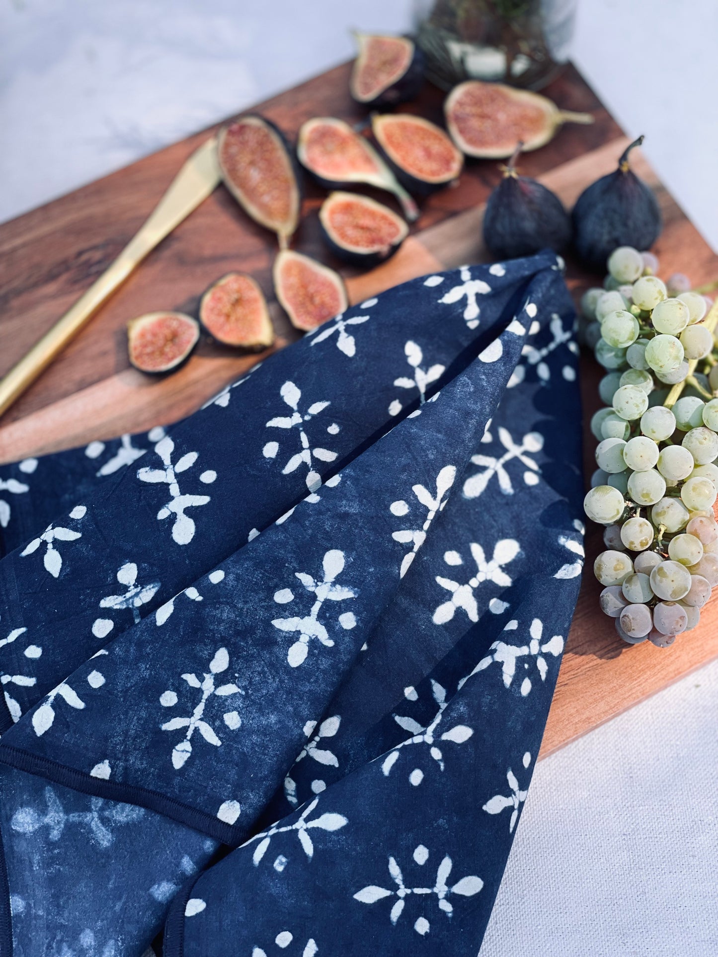 Butta Natural Indigo Dinner Napkin Set