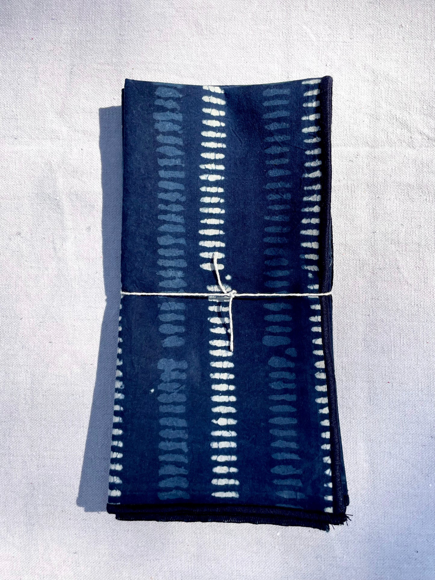 Dot & Dash Natural Indigo Dinner Napkin Set