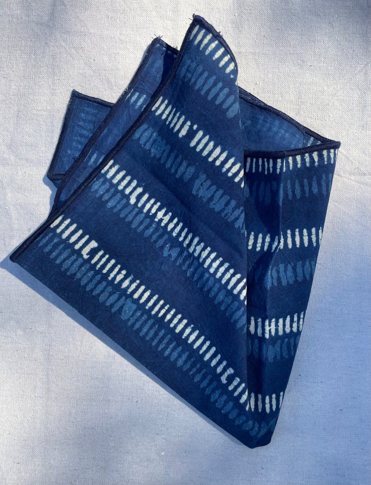 Dot & Dash Natural Indigo Dinner Napkin Set