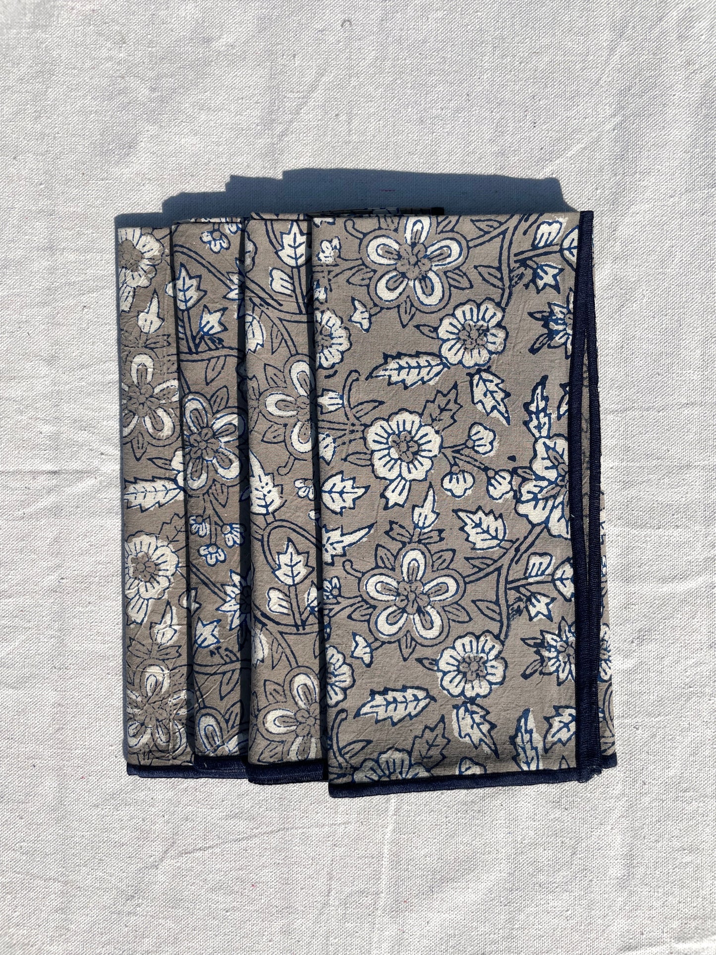 Dahari Natural Indigo Dinner Napkin Set