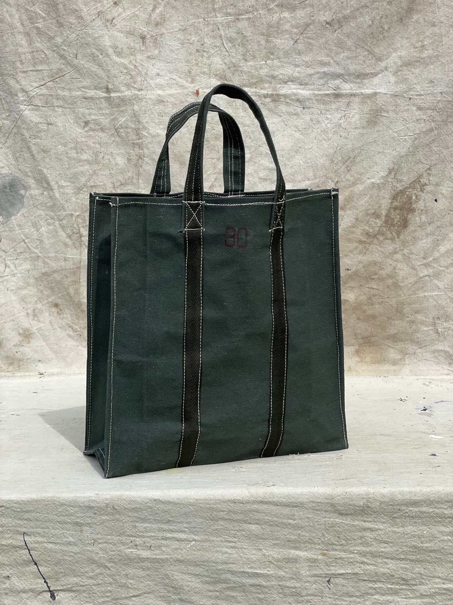 Heavy Duty Natural Canvas Tote Bag Size 30