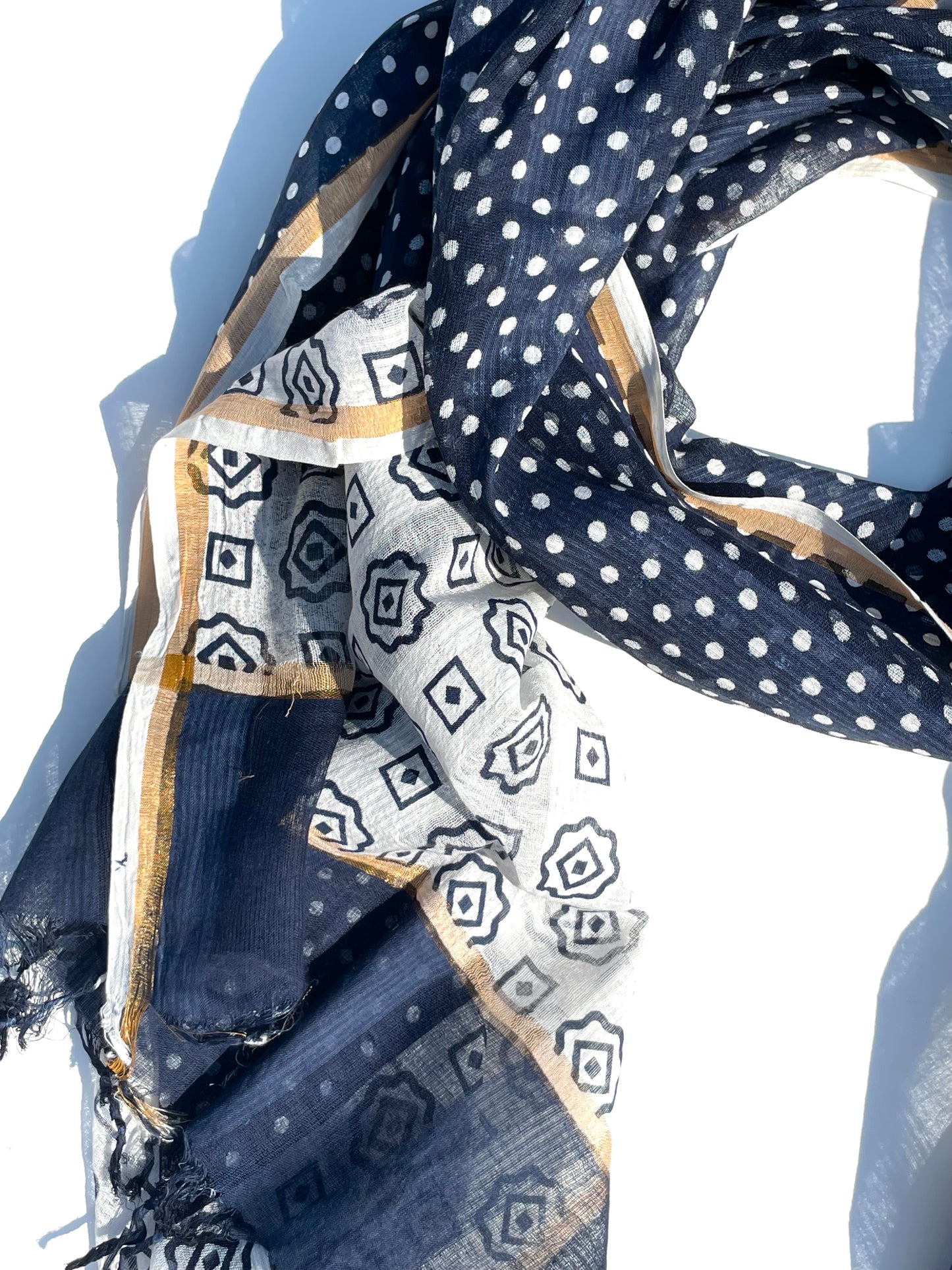 Suja Indigo Organic cotton shawl
