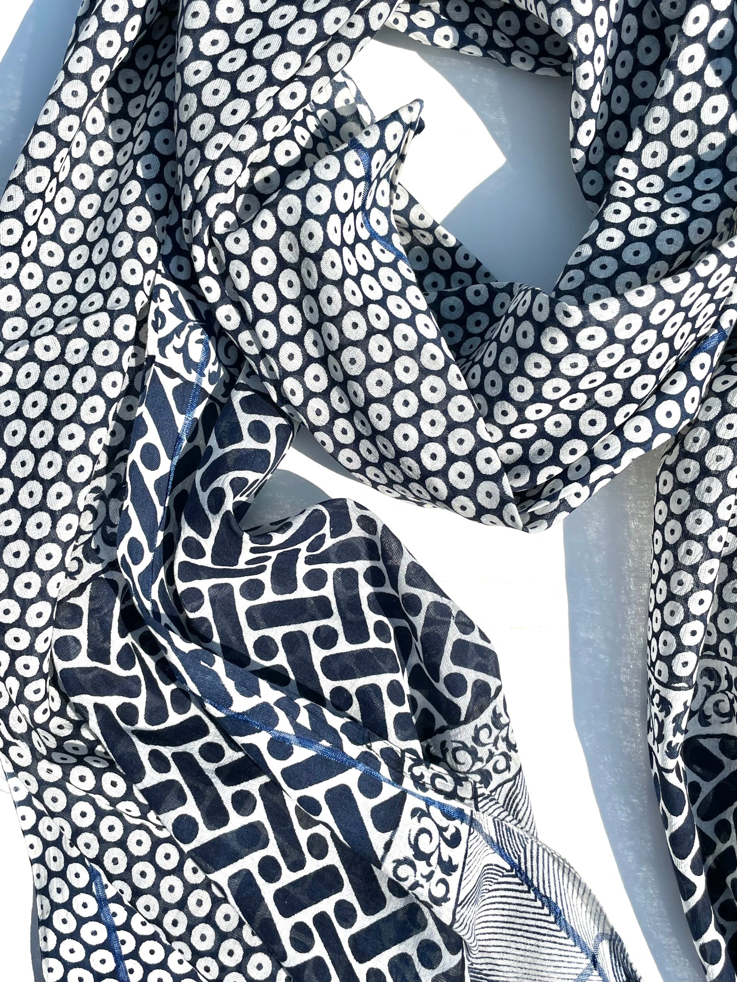 Vani Indigo Organic cotton shawl