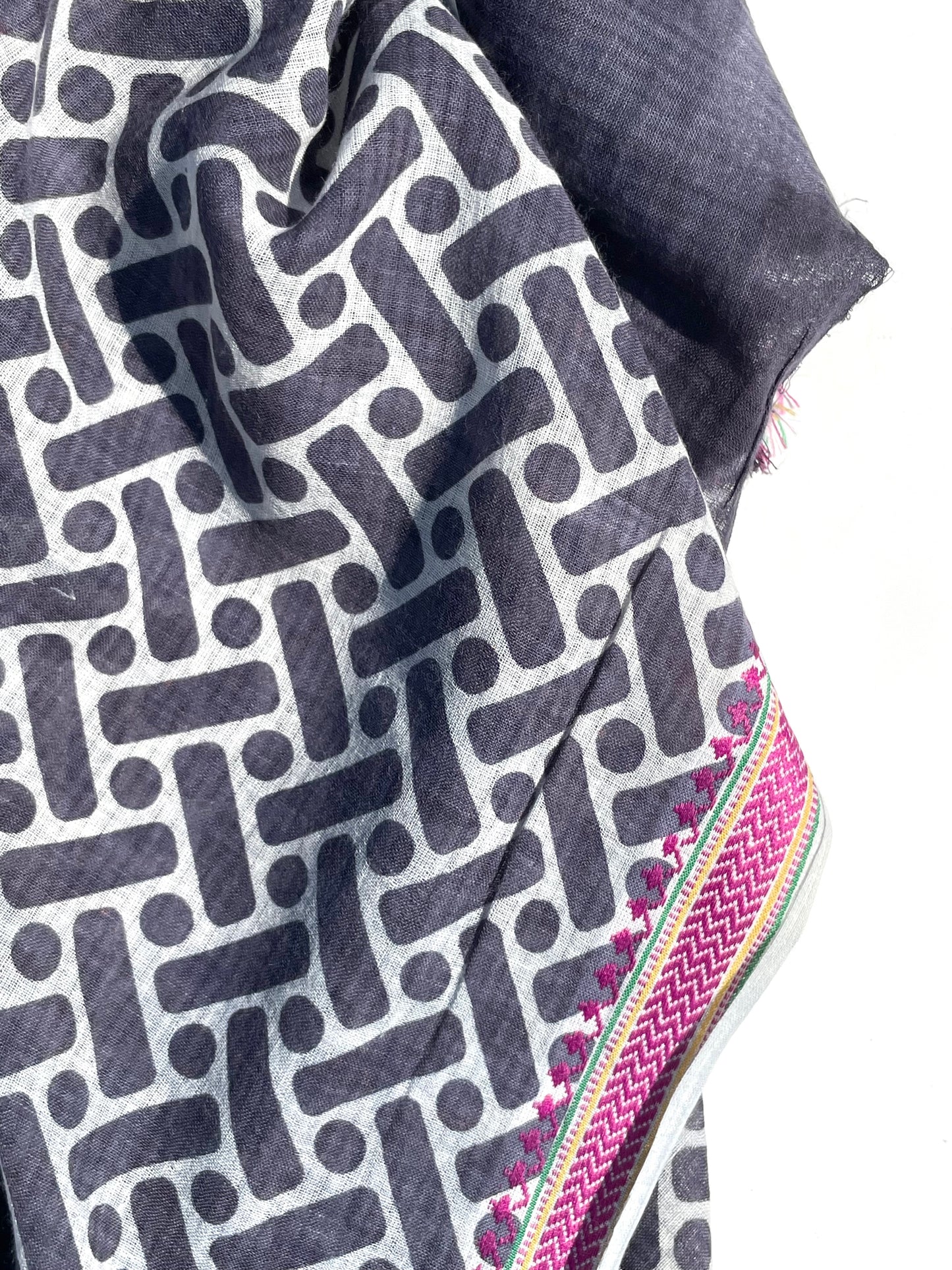 Zubeya Indigo Organic cotton shawl
