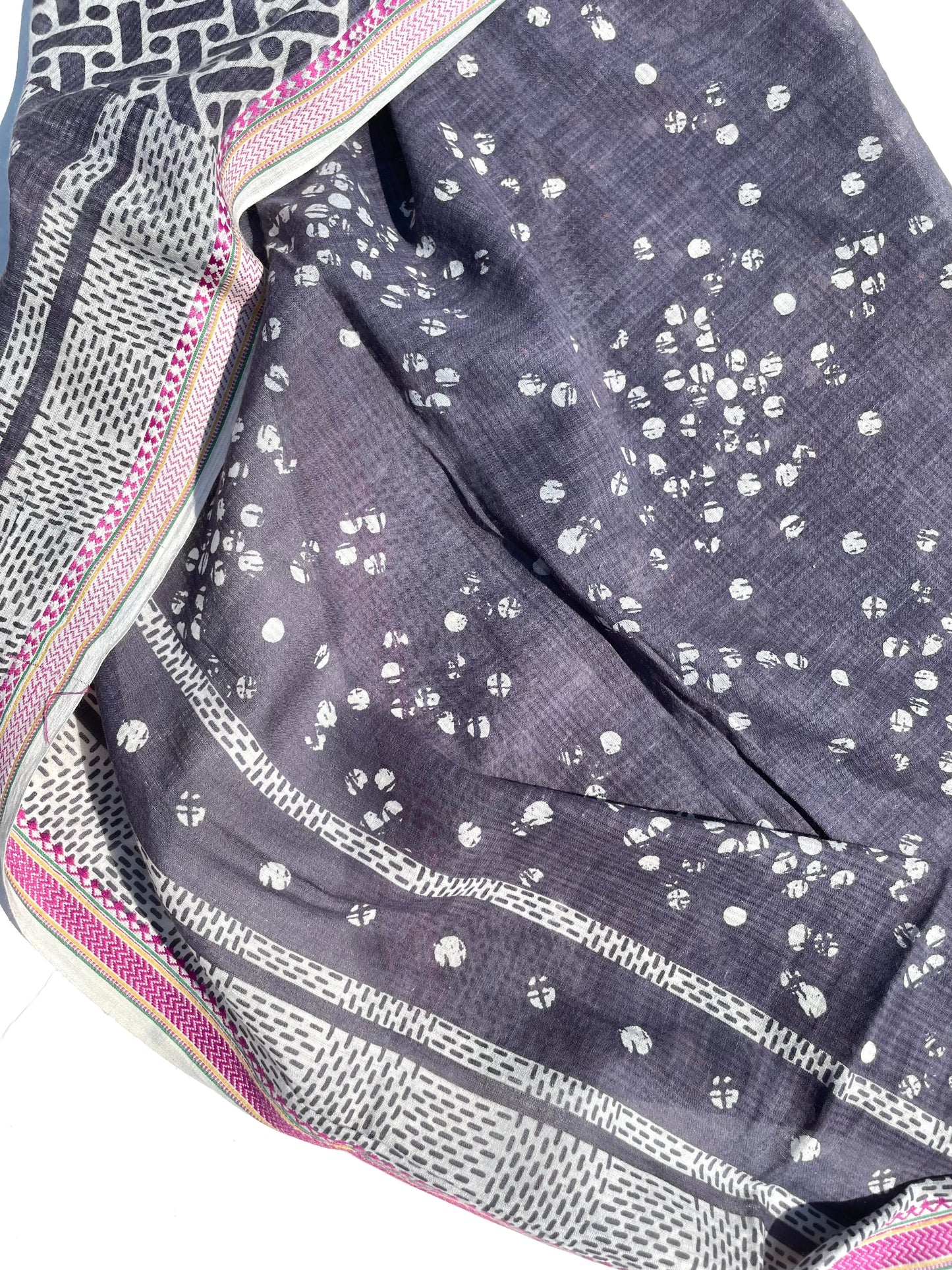 Zubeya Indigo Organic cotton shawl