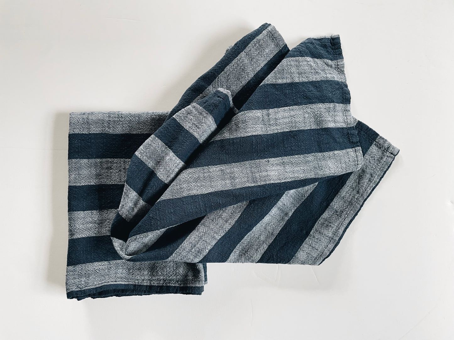 Navy Blue Stripes | Handloom Kitchen Towel