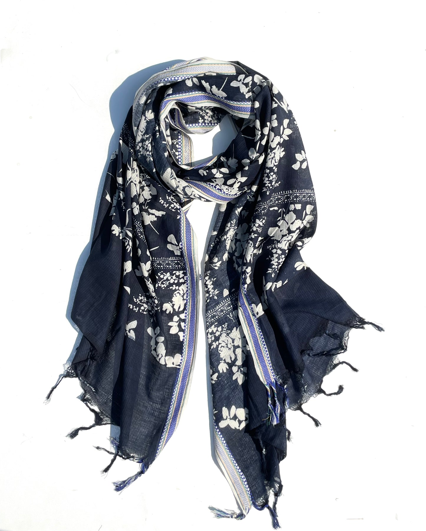 Aditi Indigo Organic cotton shawl