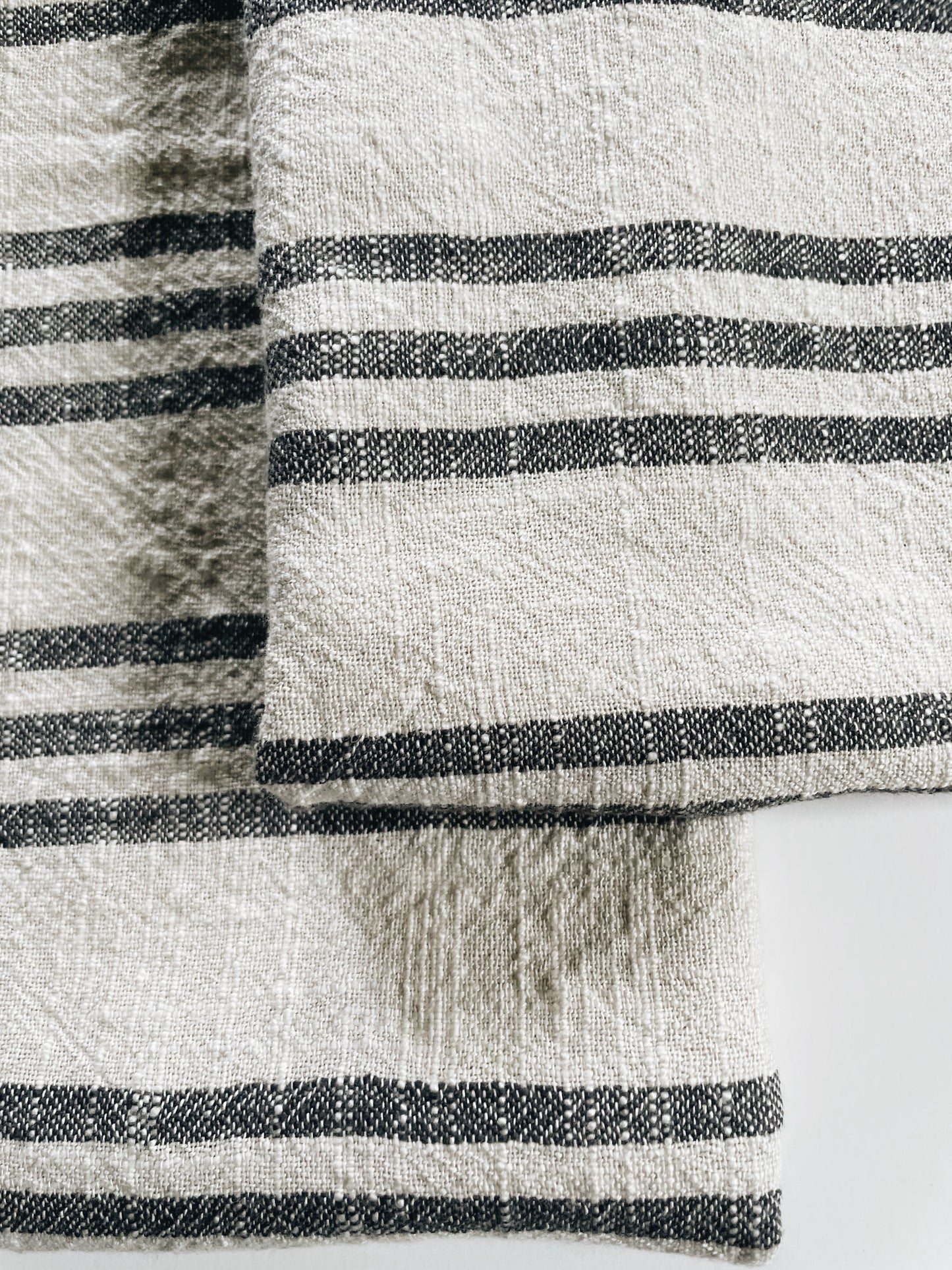 Khaki + Grey Stripes | Handloom Kitchen Towel