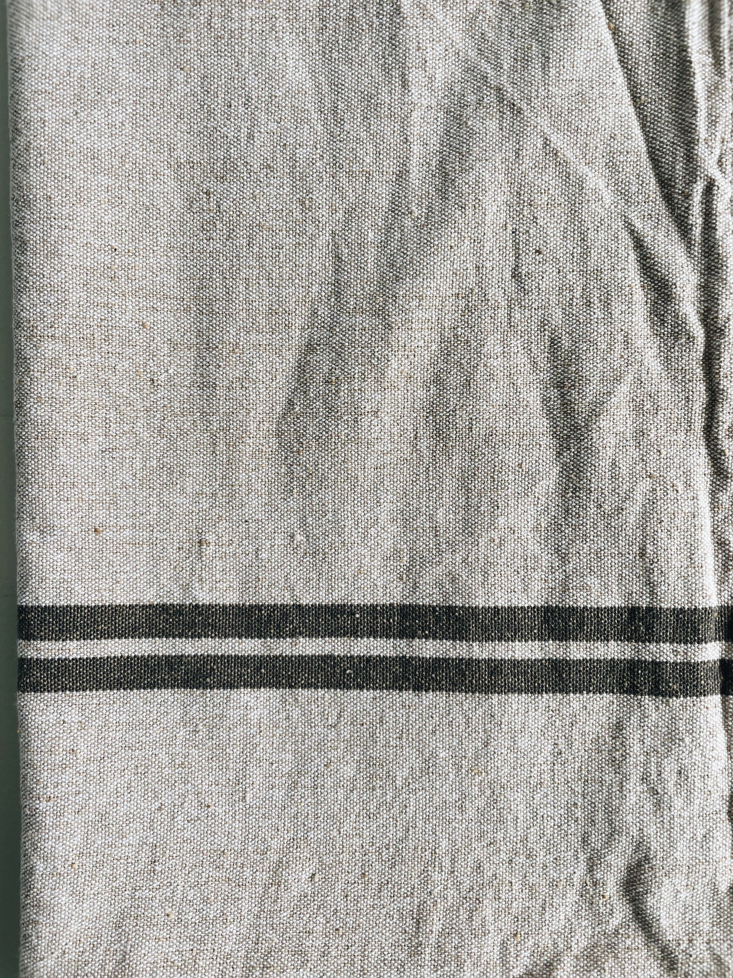 Grey + Oatmeal Heavy Cotton + Linen | Handloom Kitchen Tea Towel