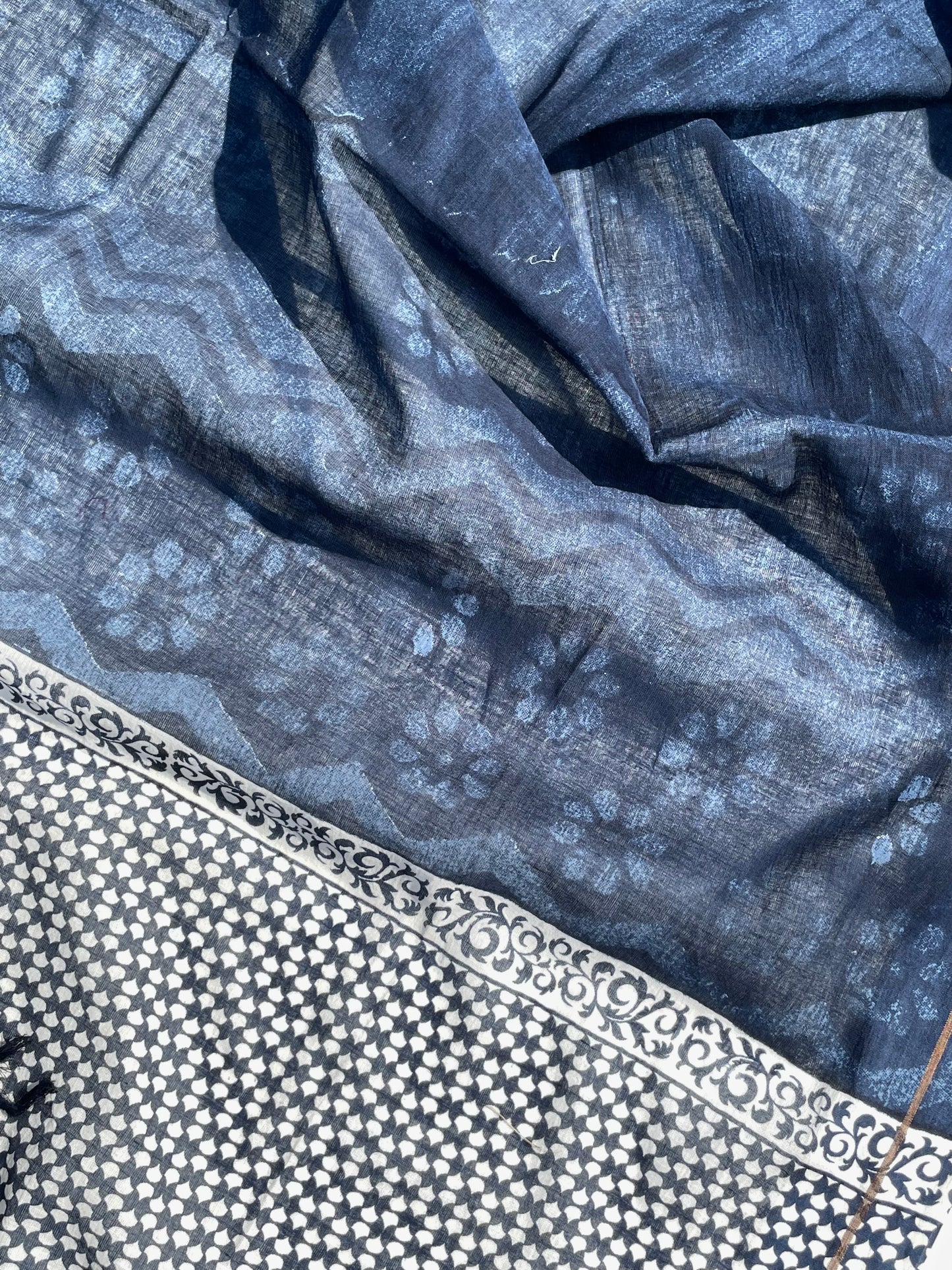 Janvi Indigo Organic cotton shawl