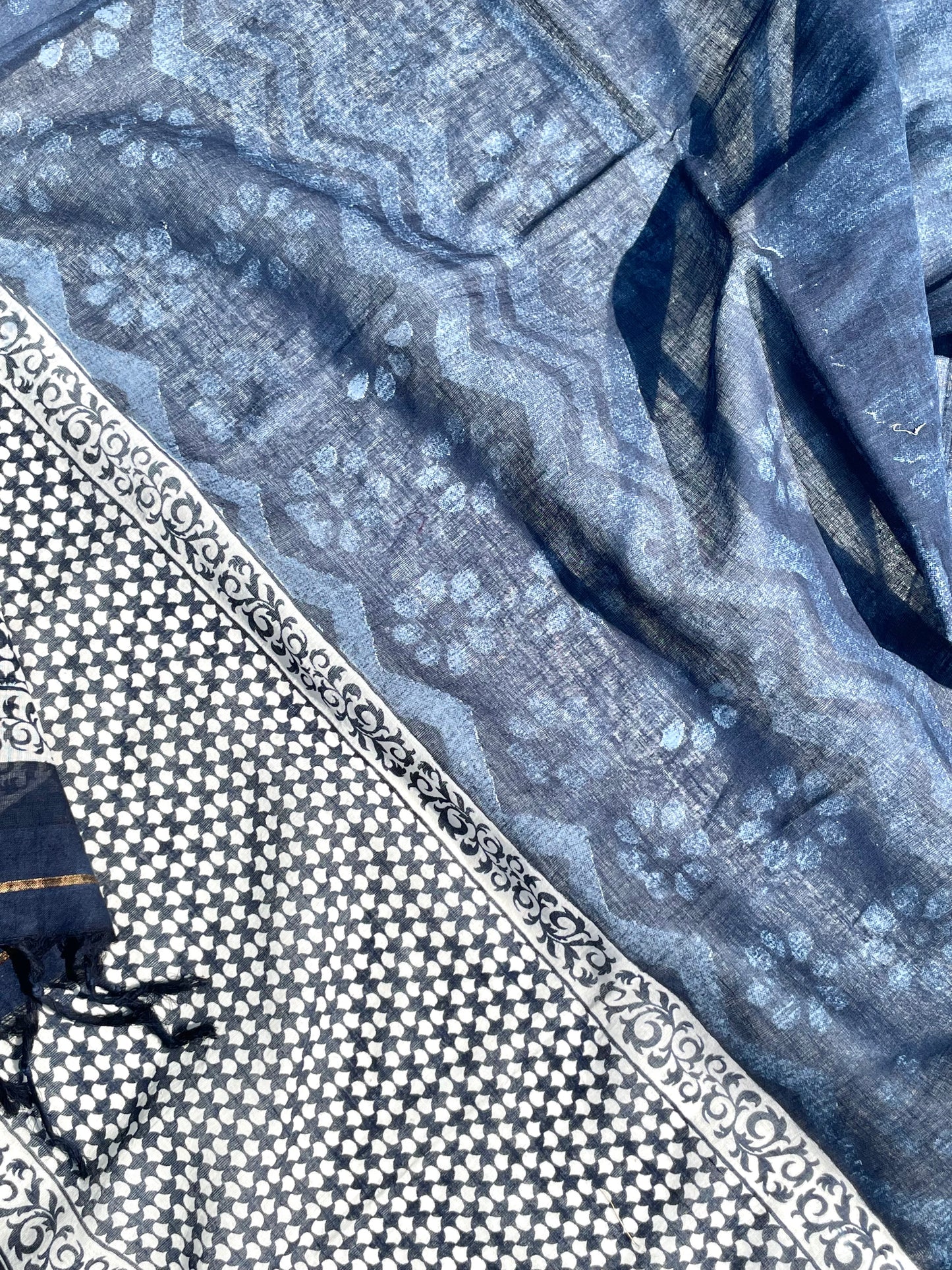 Janvi Indigo Organic cotton shawl