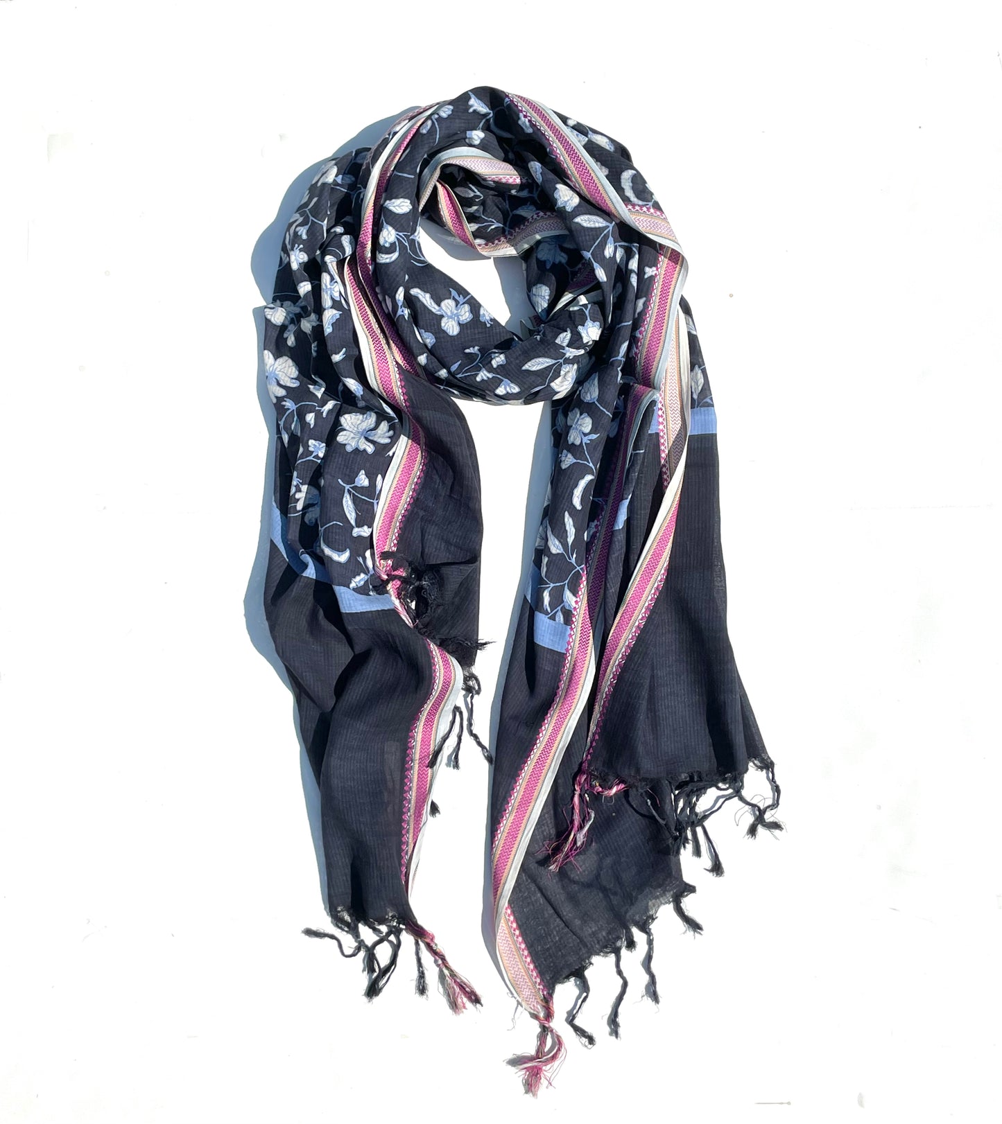 Ketki Indigo Organic cotton shawl