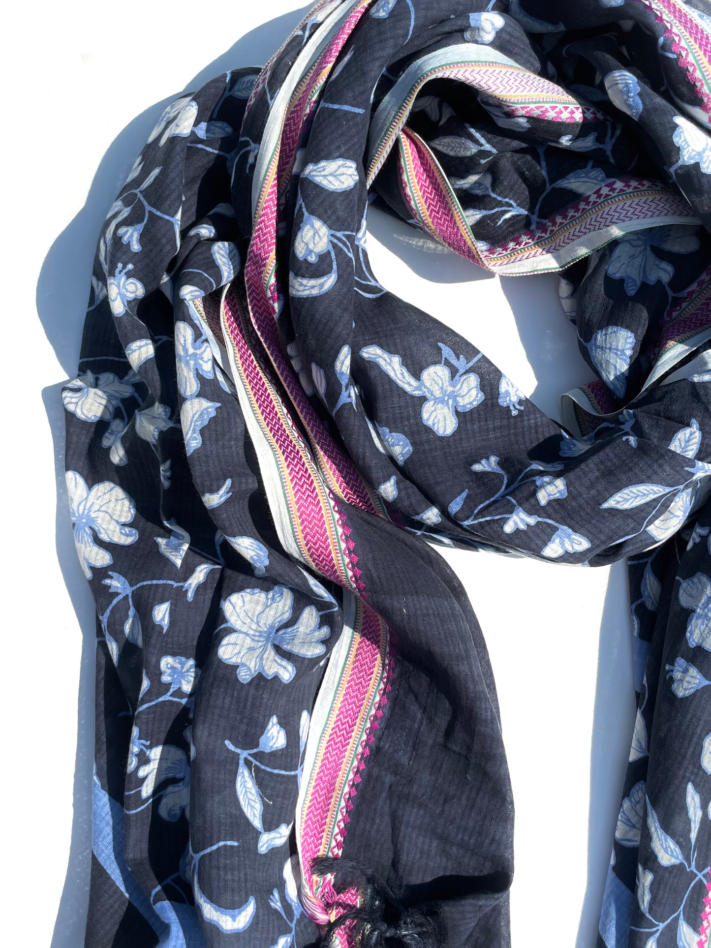 Ketki Indigo Organic cotton shawl