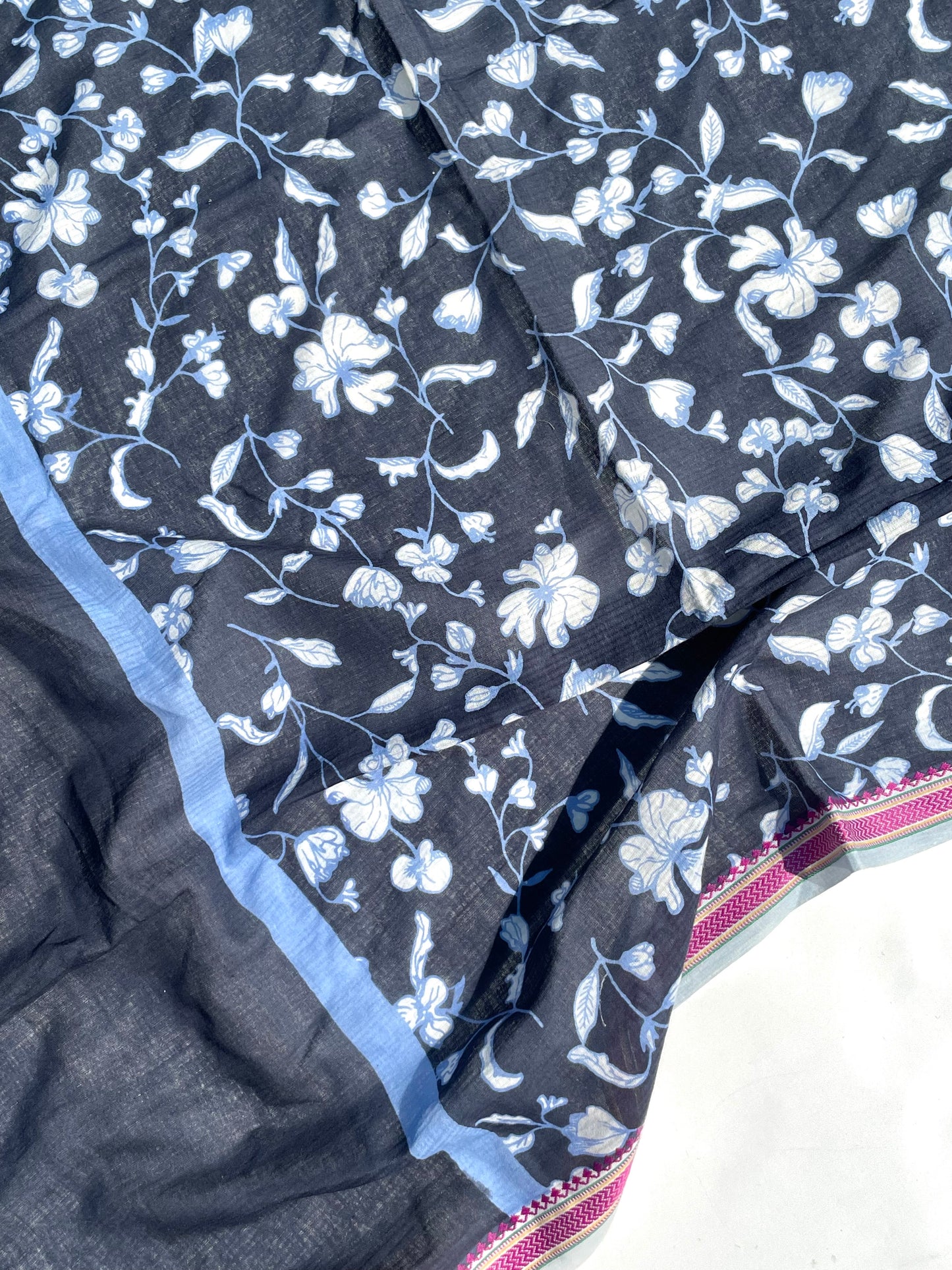 Ketki Indigo Organic cotton shawl
