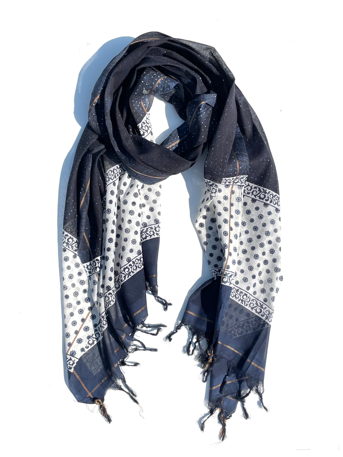 Kimaya Indigo Organic cotton shawl