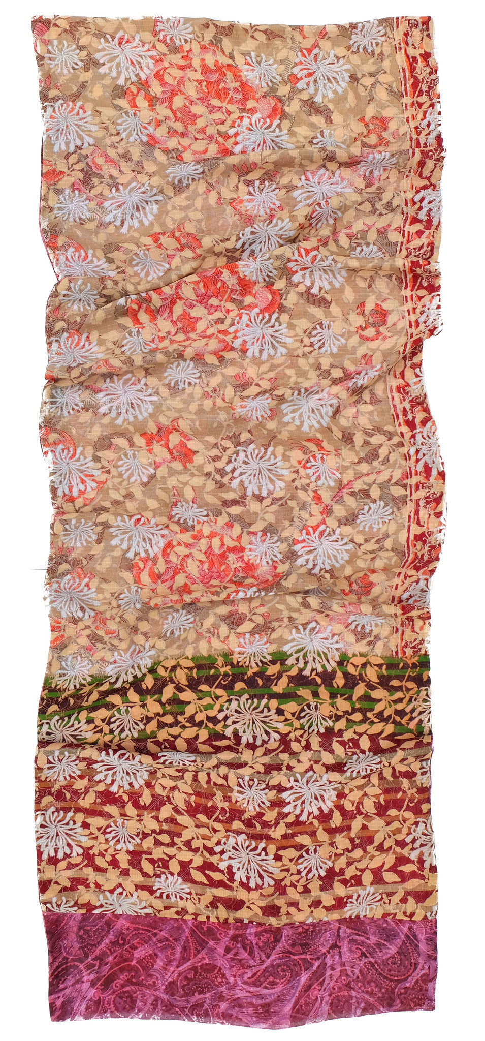 Amaya double layered silk stole - Parekh Bugbee