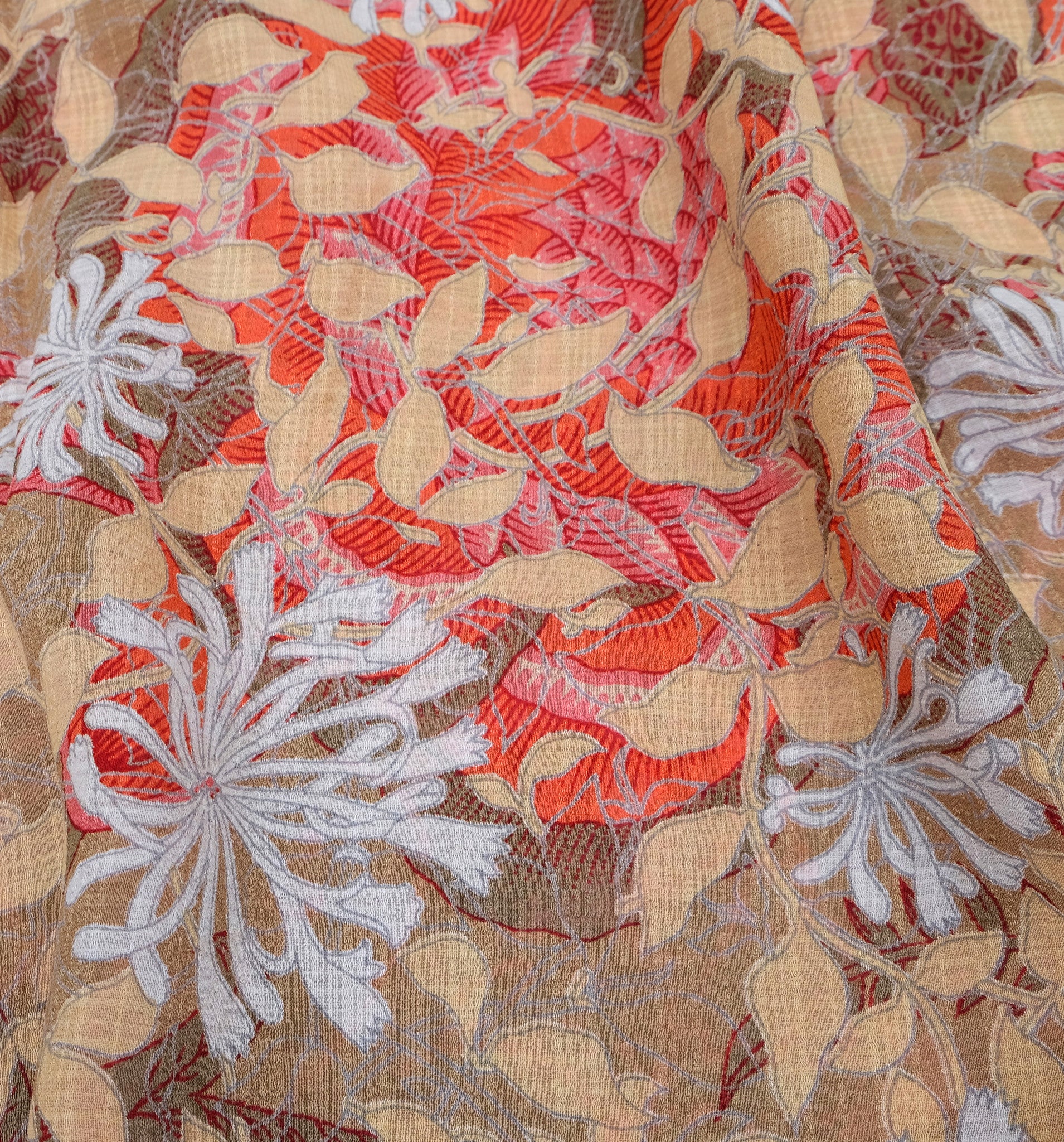 Amaya double layered silk stole - Parekh Bugbee