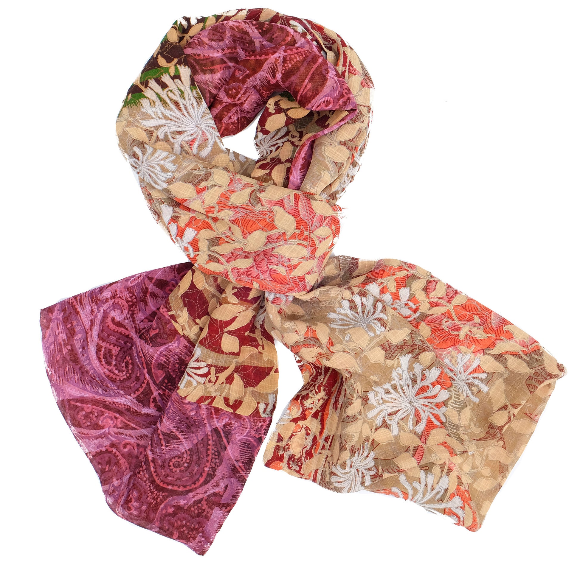 Amaya double layered silk stole - Parekh Bugbee