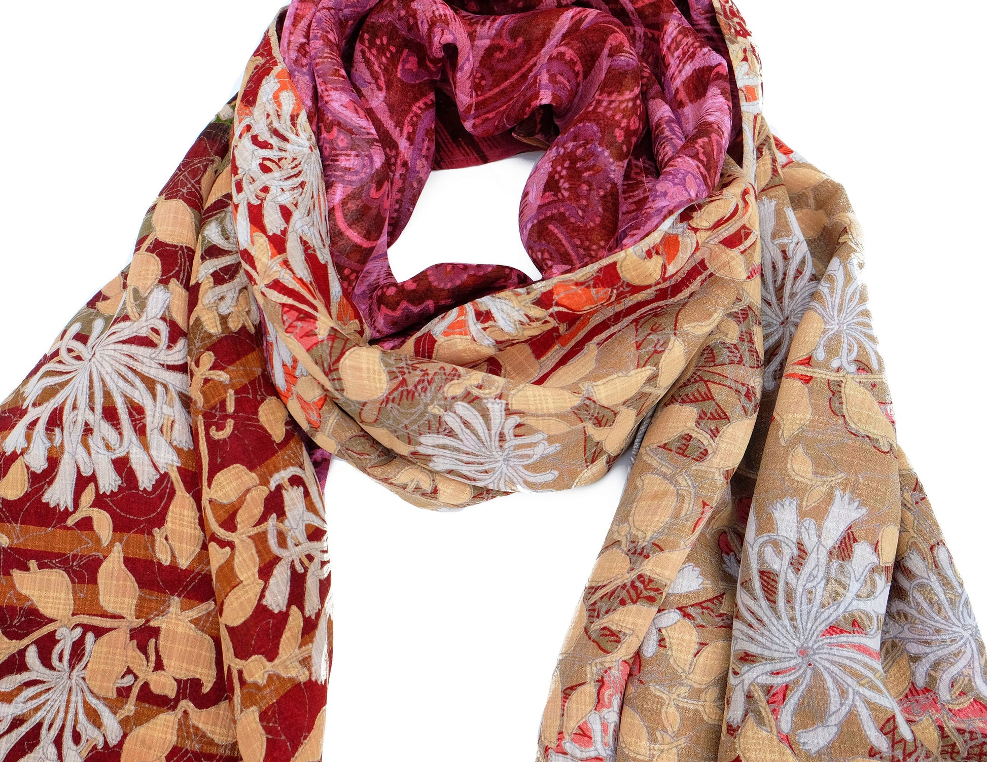 Amaya double layered silk stole - Parekh Bugbee