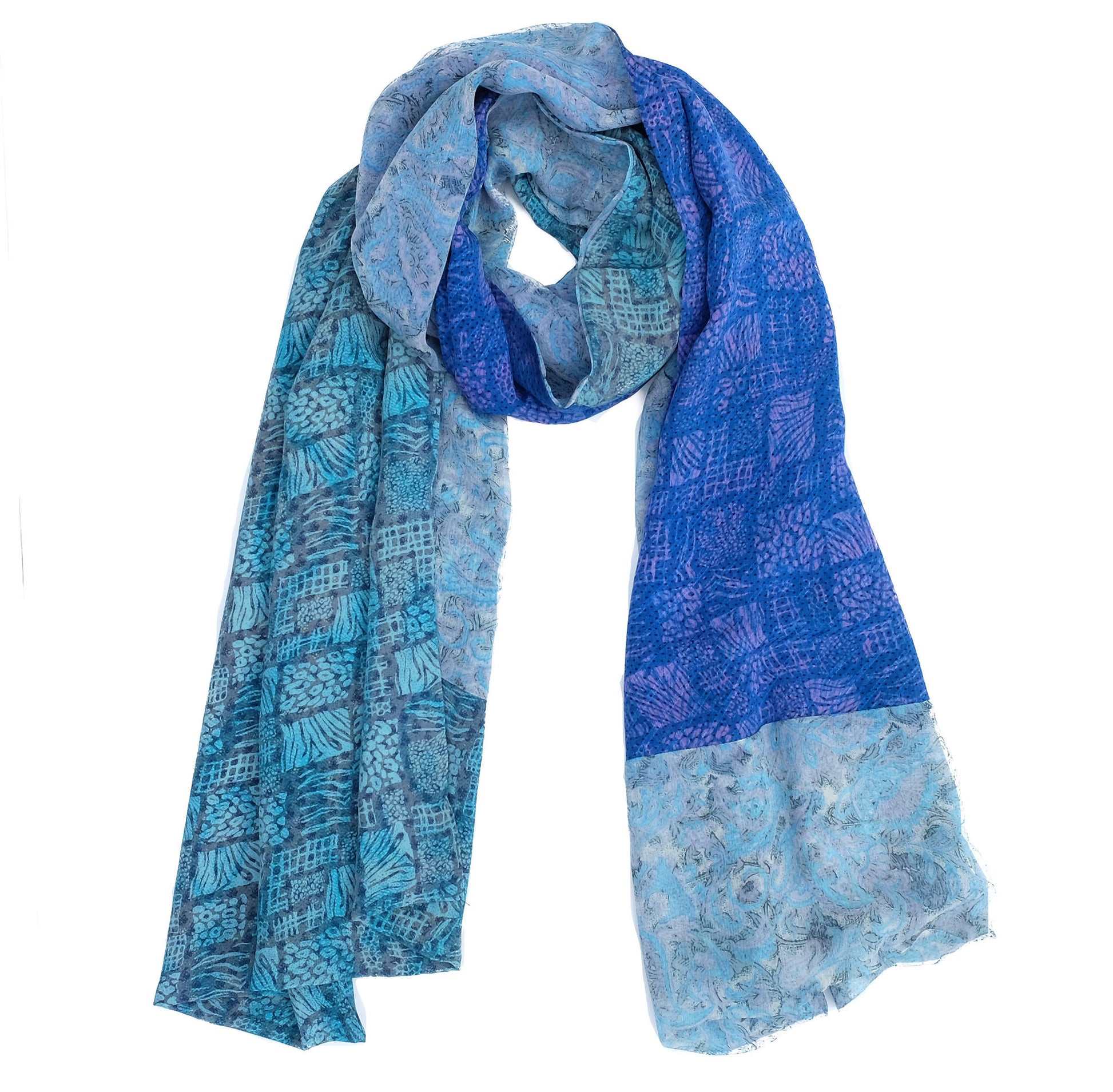 Amaya double layered silk stole - Parekh Bugbee