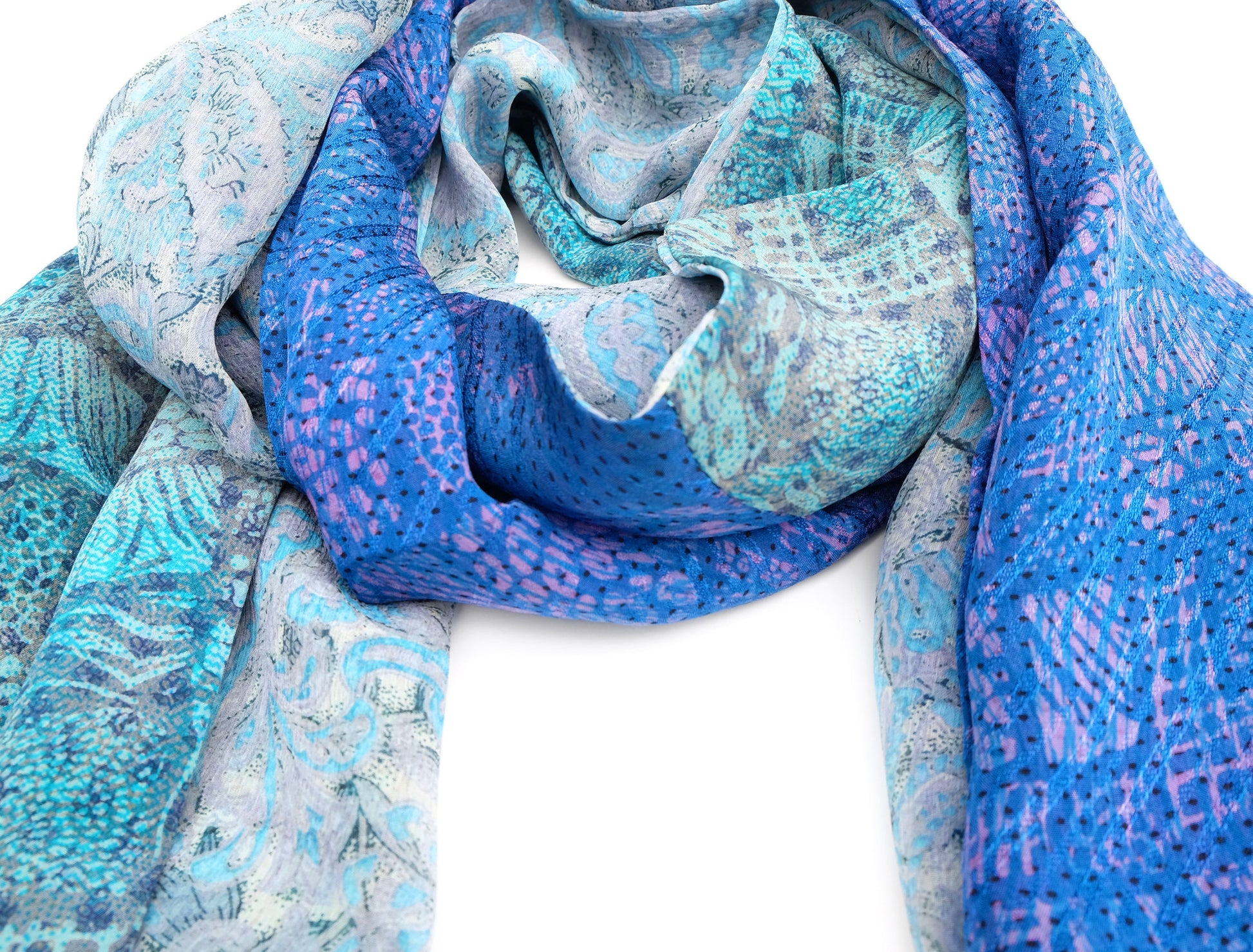 Amaya double layered silk stole - Parekh Bugbee