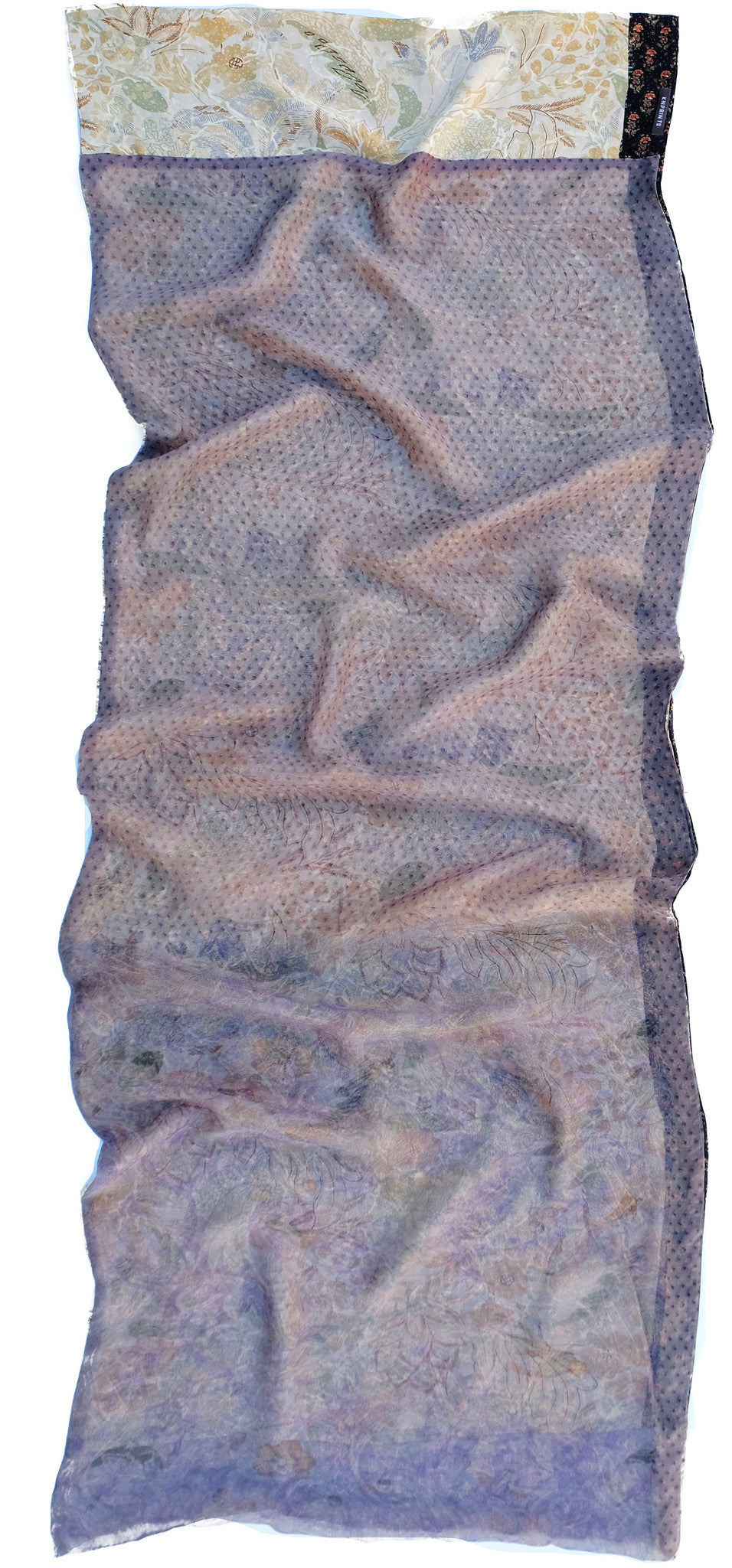 Amaya double layered silk stole - Parekh Bugbee