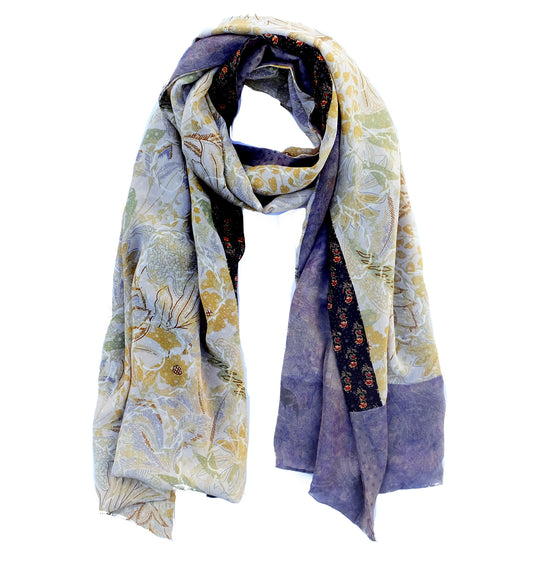 Amaya double layered silk stole - Parekh Bugbee