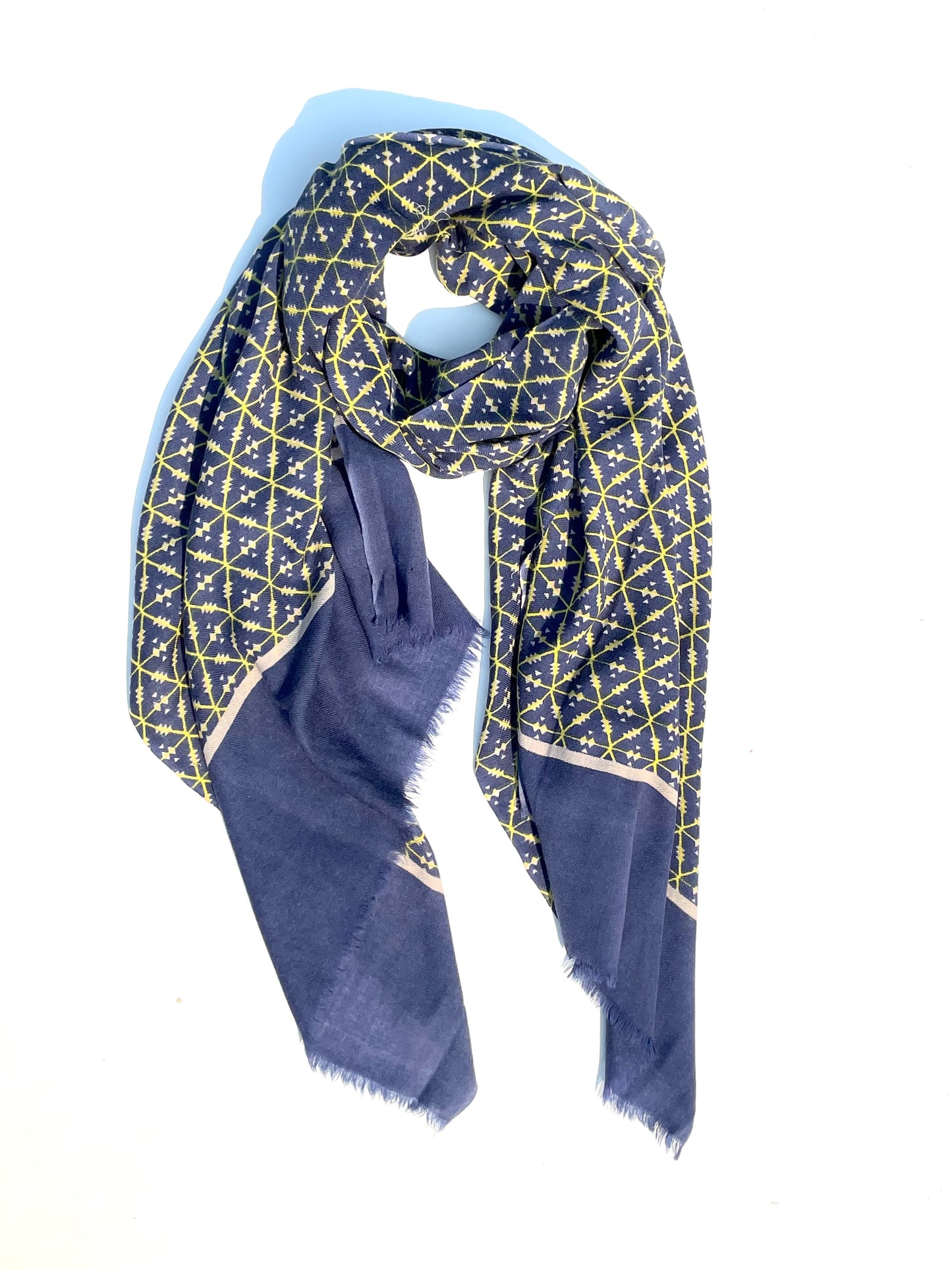 Manju Light-weight Wool Shawls Blue Star