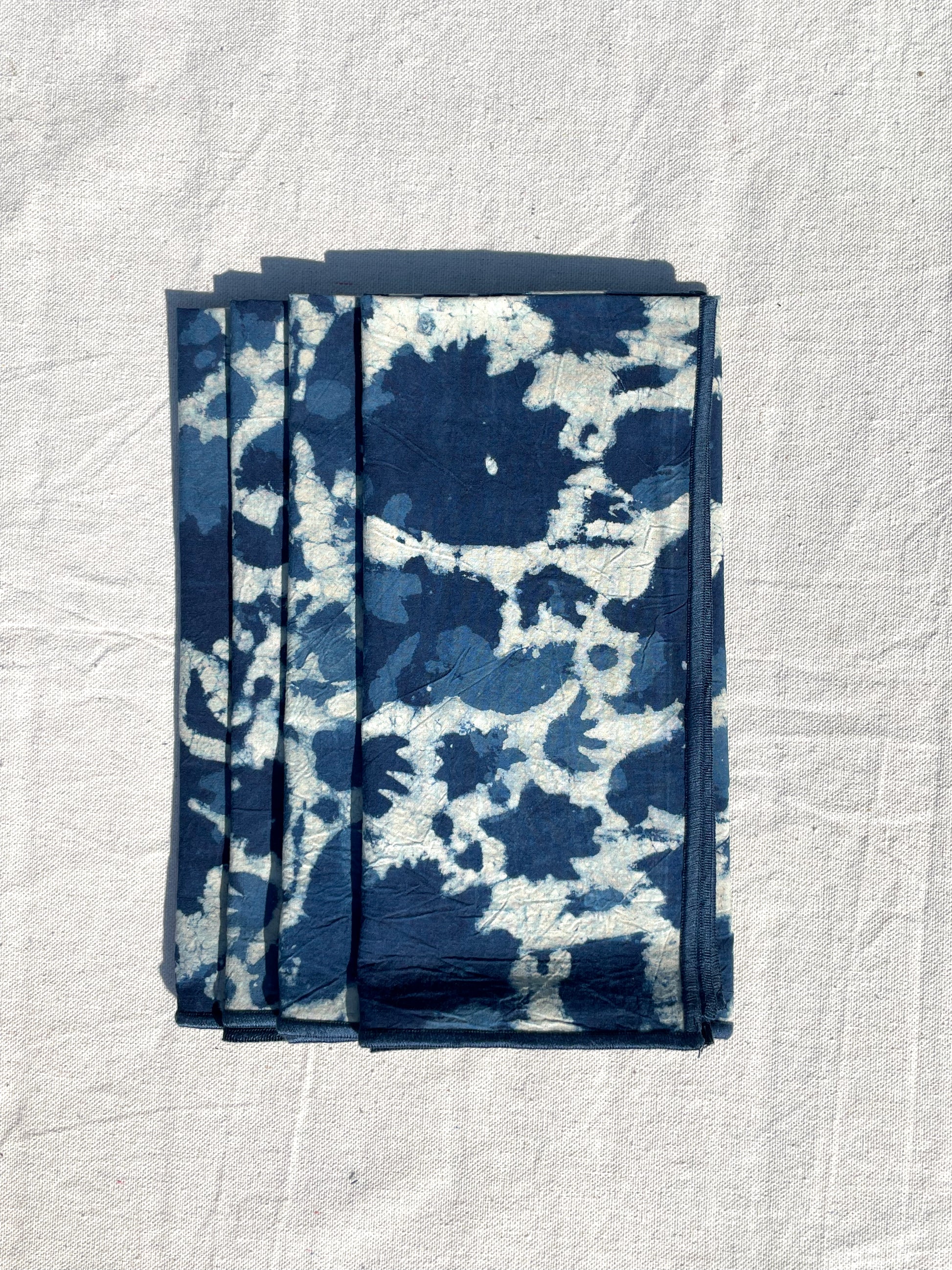 Amu Natural Indigo Dinner Napkin Set