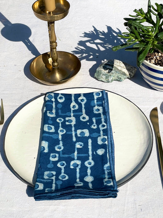 Bali Natural Indigo Dinner Napkin Set