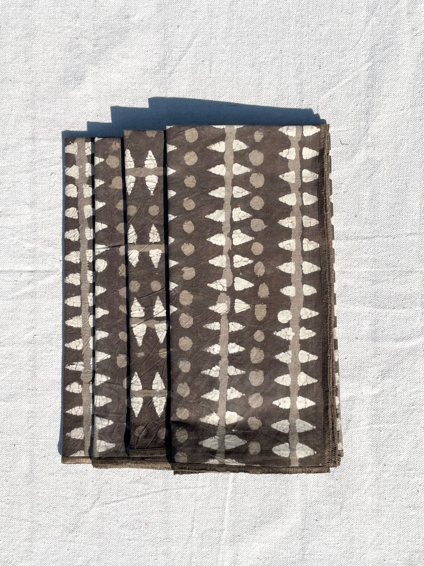 Brown Kite Natural Indigo Dinner Napkin Set