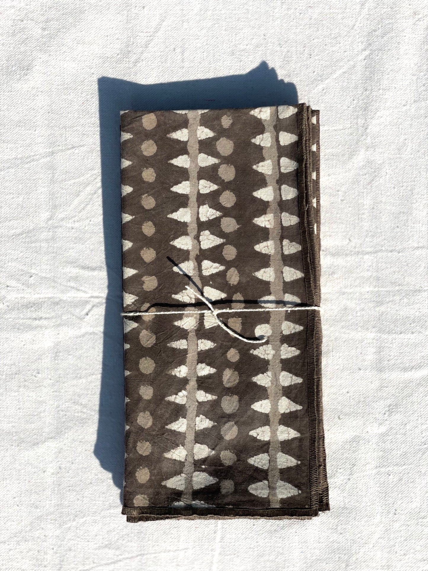 Brown Kite Natural Indigo Dinner Napkin Set