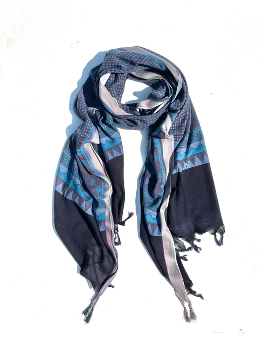 Ramya Indigo Organic cotton shawl