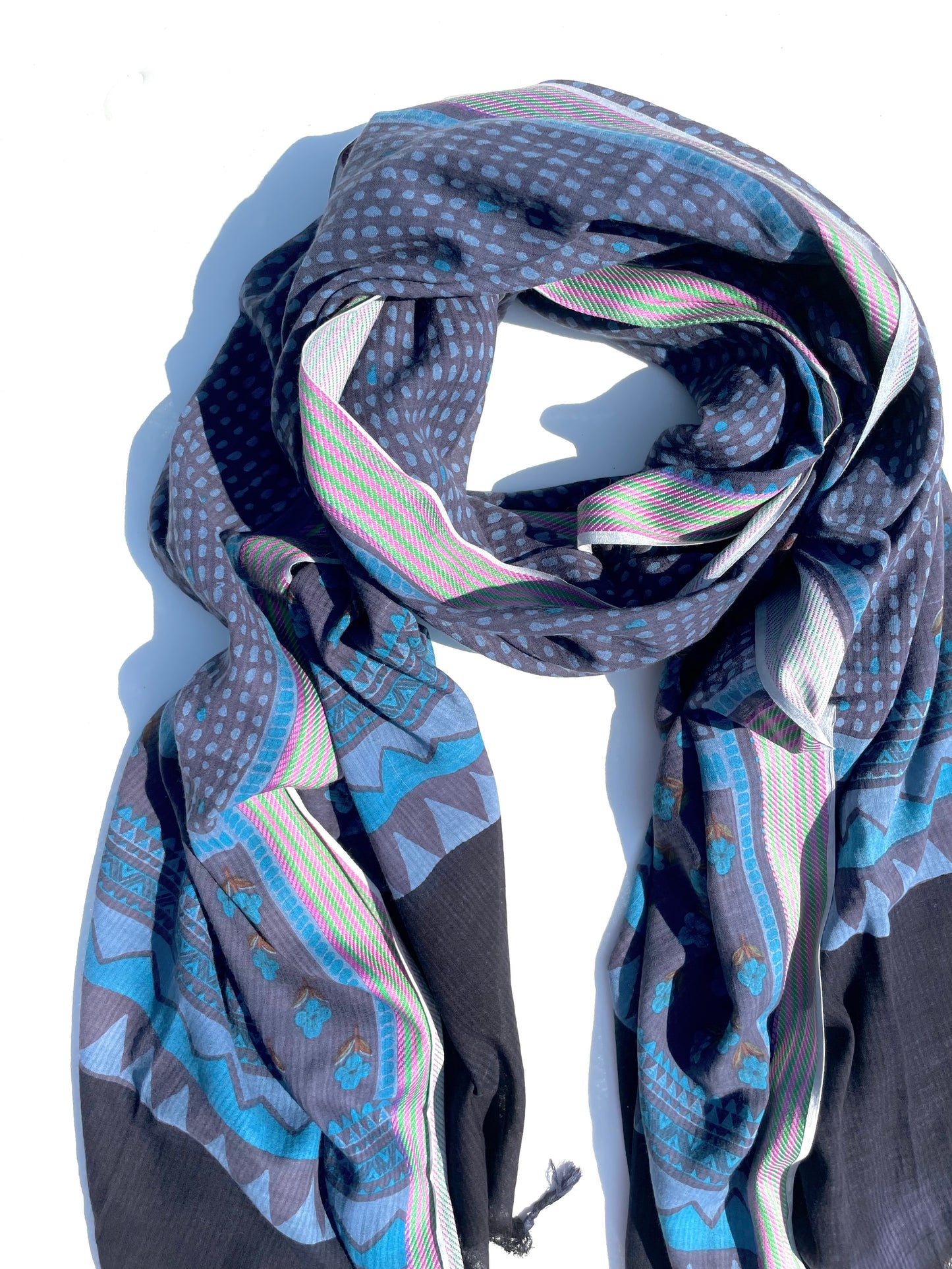 Ramya Indigo Organic cotton shawl